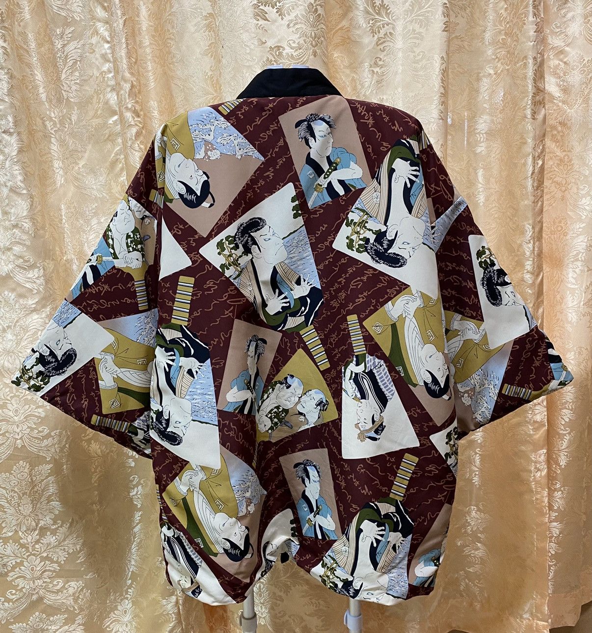 Japanese Brand Kimono Samurai photo Nice Design Japanesse Traditional Size US L / EU 52-54 / 3 - 4 Thumbnail