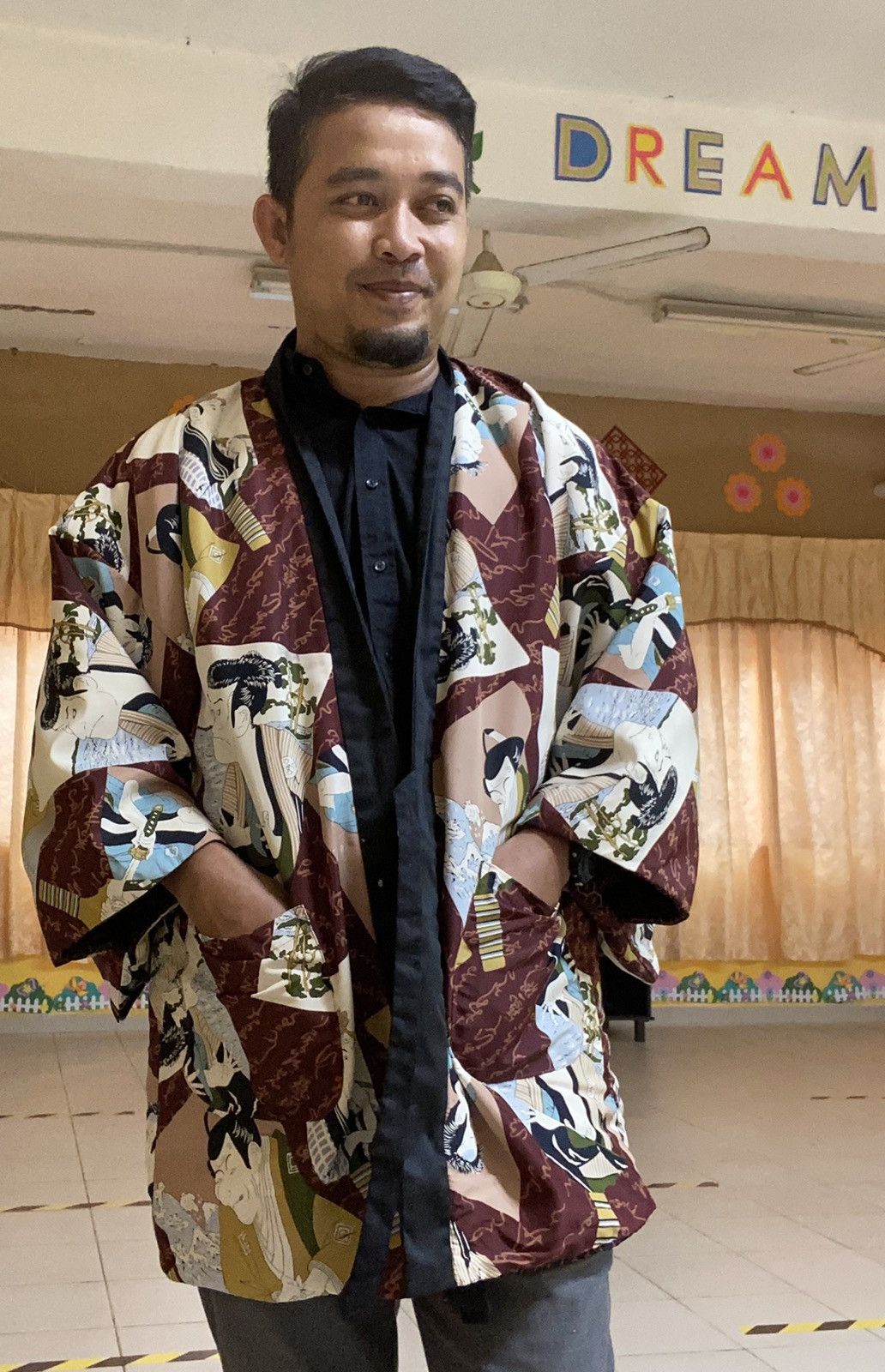 Japanese Brand Kimono Samurai photo Nice Design Japanesse Traditional Size US L / EU 52-54 / 3 - 11 Thumbnail