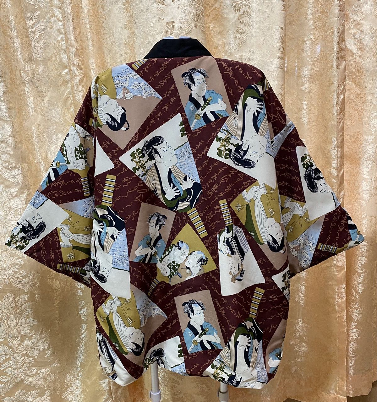 Japanese Brand Kimono Samurai photo Nice Design Japanesse Traditional Size US L / EU 52-54 / 3 - 5 Thumbnail
