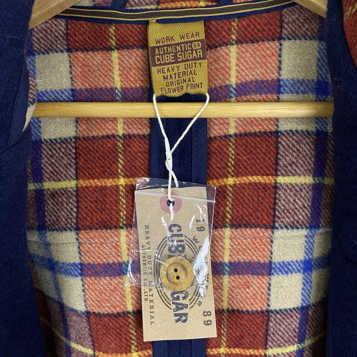 Japanese Brand × Vintage Vintage CUBE SUGAR Toggle Button Hoodie Duffle Coat Jacket Size US M / EU 48-50 / 2 - 7 Thumbnail