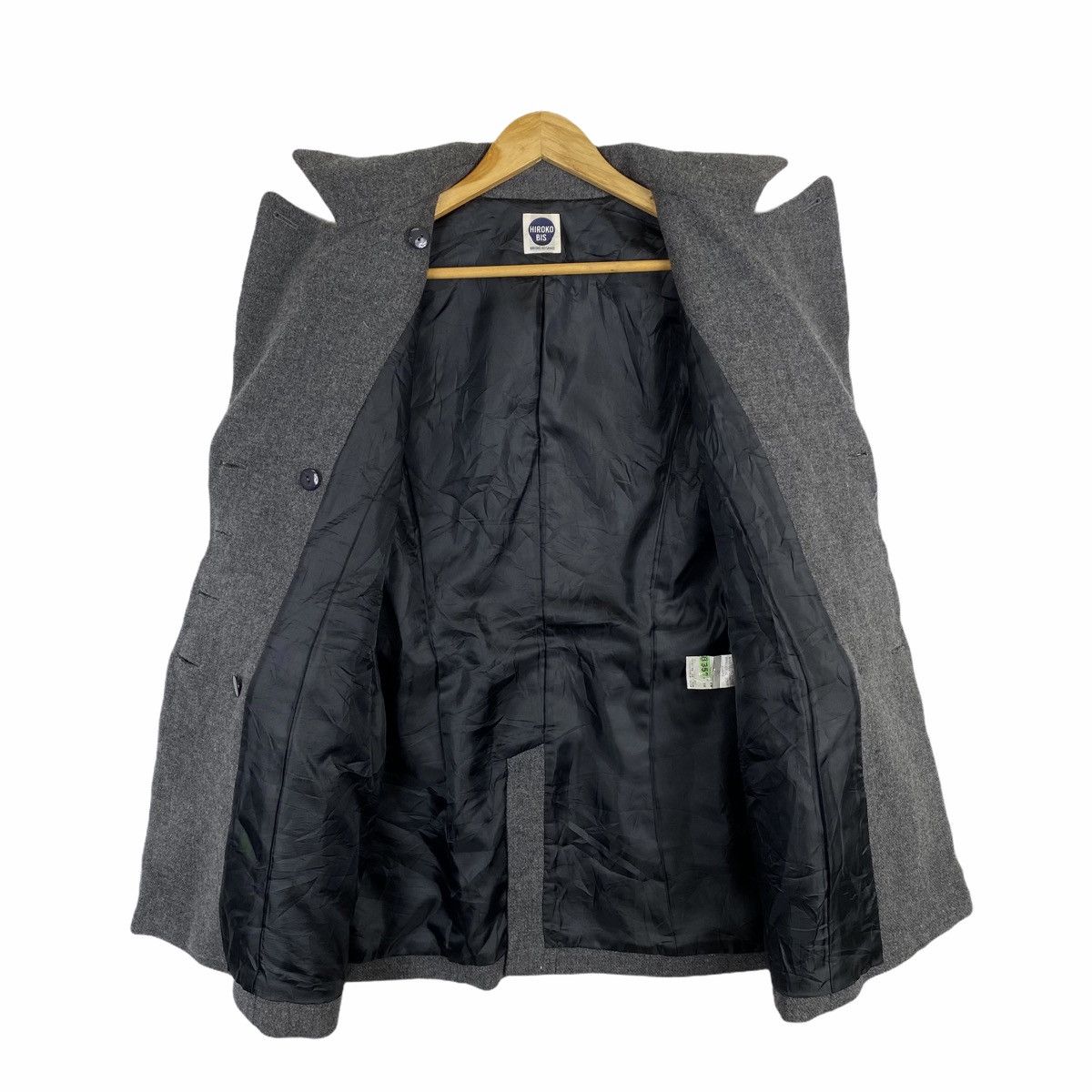 Hiroko Koshino Homme × Japanese Brand HIROKO KOSHINO BIS Japanese Brand Wool Peacoat Jacket Size US S / EU 44-46 / 1 - 3 Thumbnail