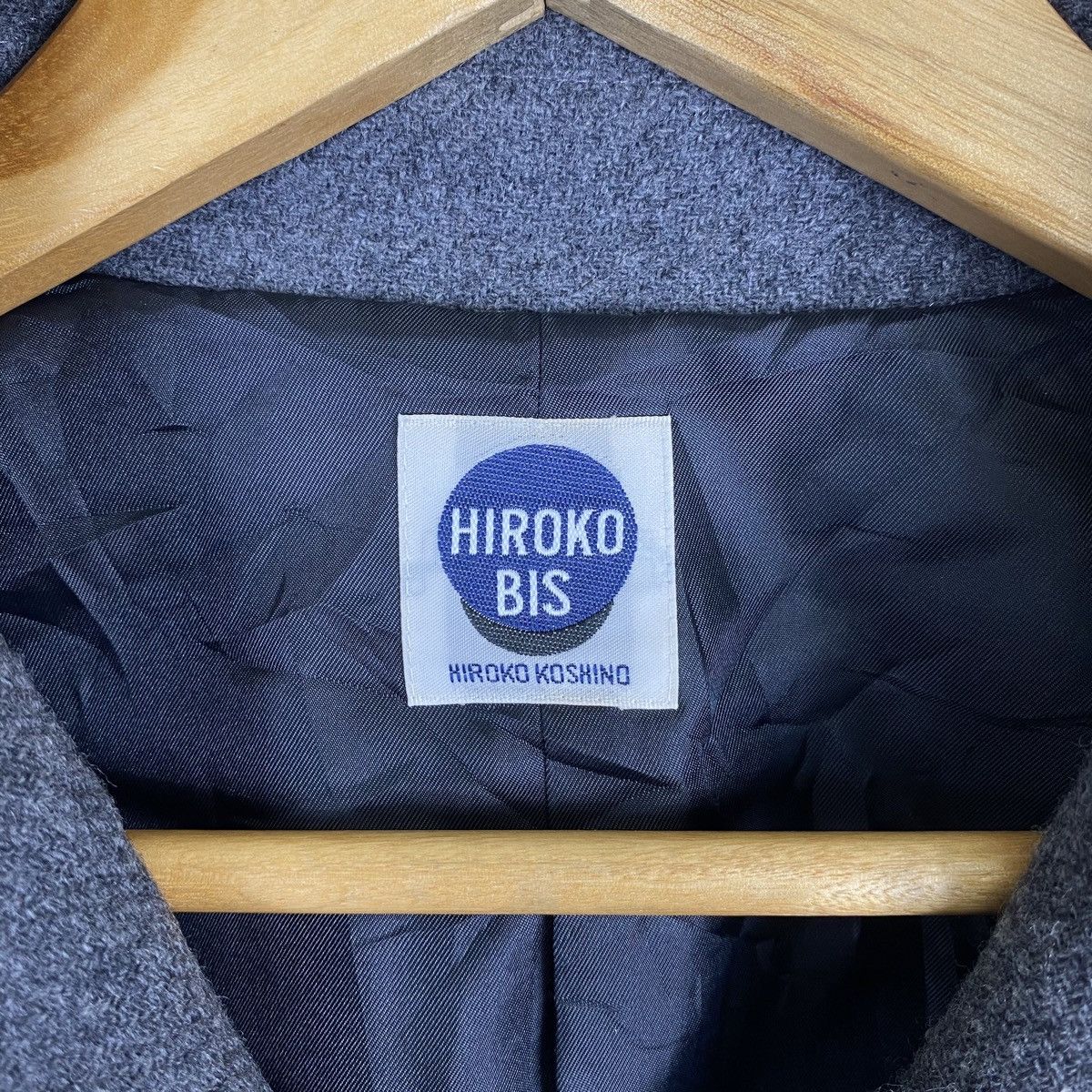 Hiroko Koshino Homme × Japanese Brand HIROKO KOSHINO BIS Japanese Brand Wool Peacoat Jacket Size US S / EU 44-46 / 1 - 6 Thumbnail