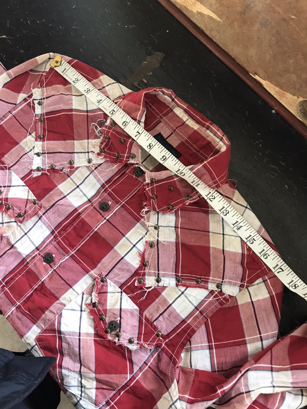 Japanese Brand Rare❗️Never Seen Thing Bondage Stud Flannel Button Up Shirt Size US L / EU 52-54 / 3 - 20 Thumbnail