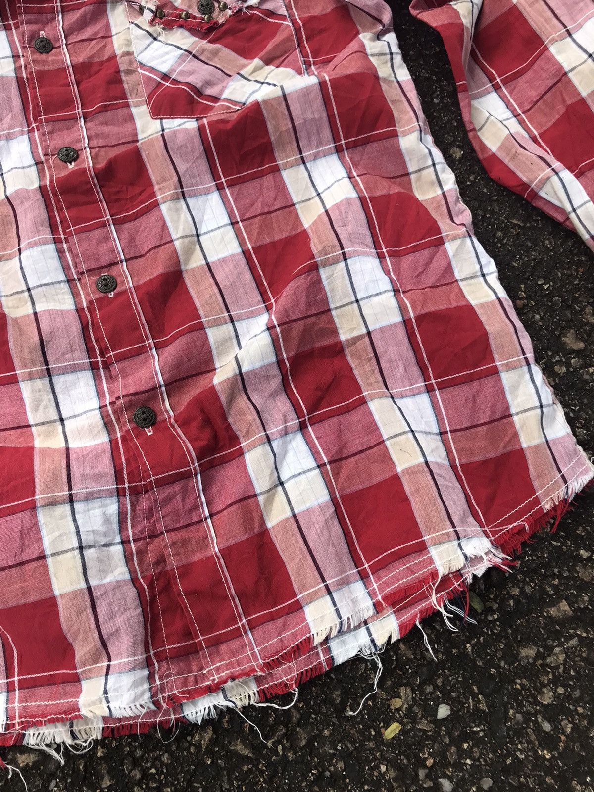 Japanese Brand Rare❗️Never Seen Thing Bondage Stud Flannel Button Up Shirt Size US L / EU 52-54 / 3 - 7 Thumbnail