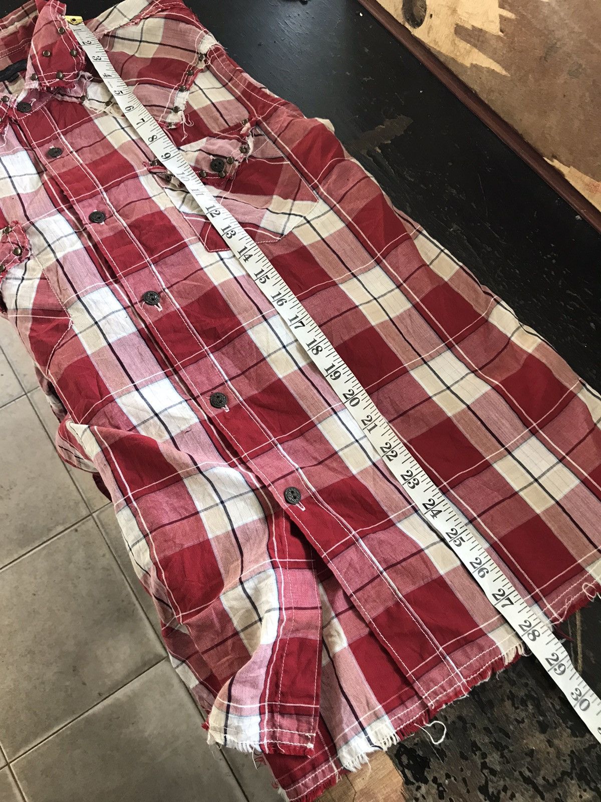 Japanese Brand Rare❗️Never Seen Thing Bondage Stud Flannel Button Up Shirt Size US L / EU 52-54 / 3 - 22 Thumbnail