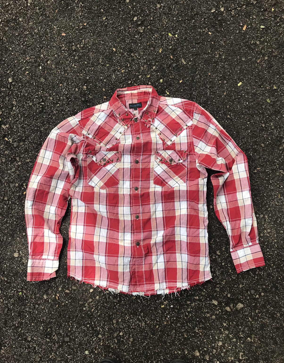 Japanese Brand Rare❗️Never Seen Thing Bondage Stud Flannel Button Up Shirt Size US L / EU 52-54 / 3 - 1 Thumbnail