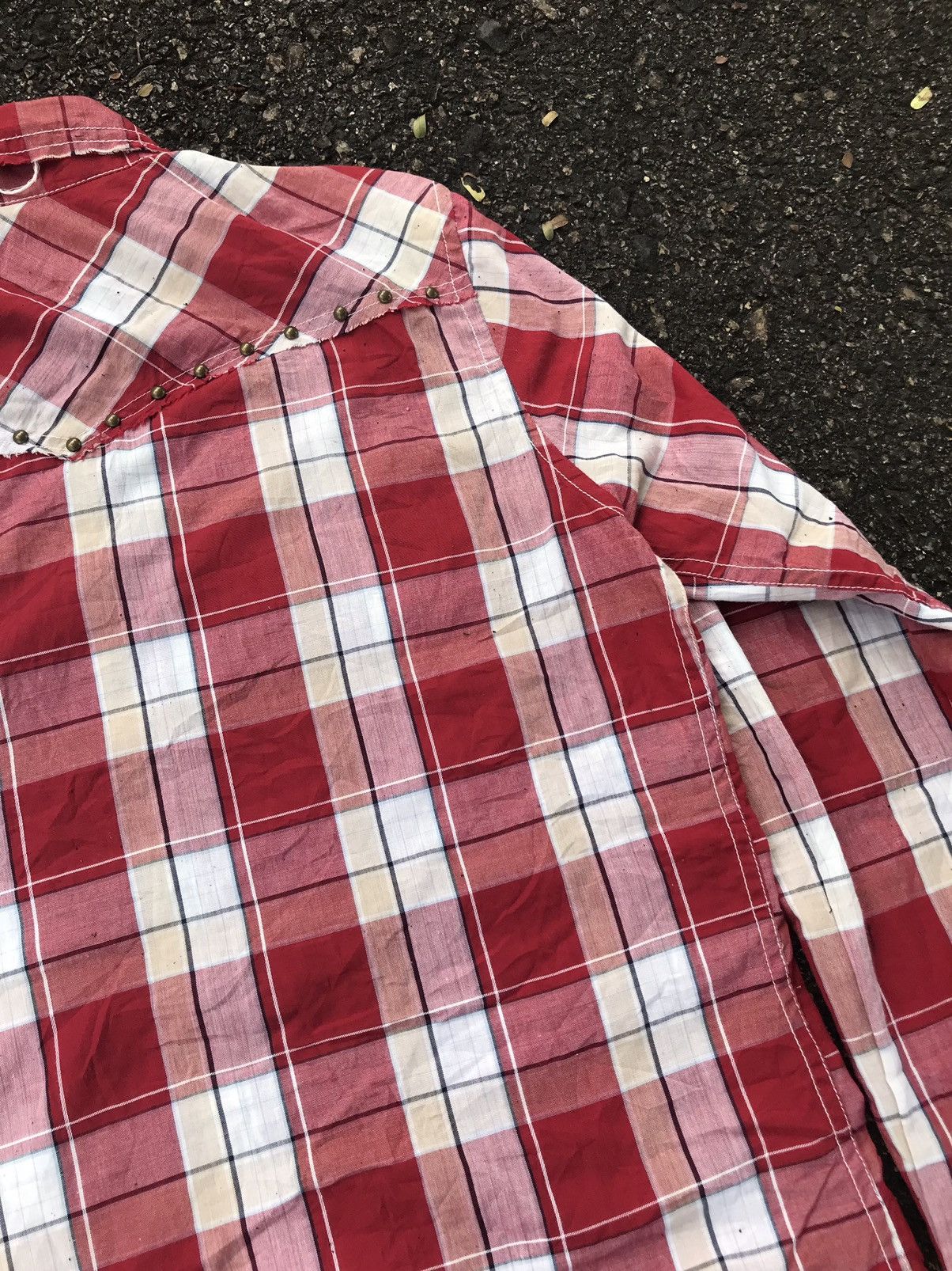Japanese Brand Rare❗️Never Seen Thing Bondage Stud Flannel Button Up Shirt Size US L / EU 52-54 / 3 - 13 Thumbnail