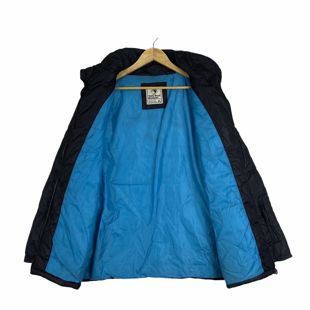 Vintage Vintage TOWN & COUNTRY Surf Design Zipper Puffer Jacket Size US L / EU 52-54 / 3 - 3 Thumbnail