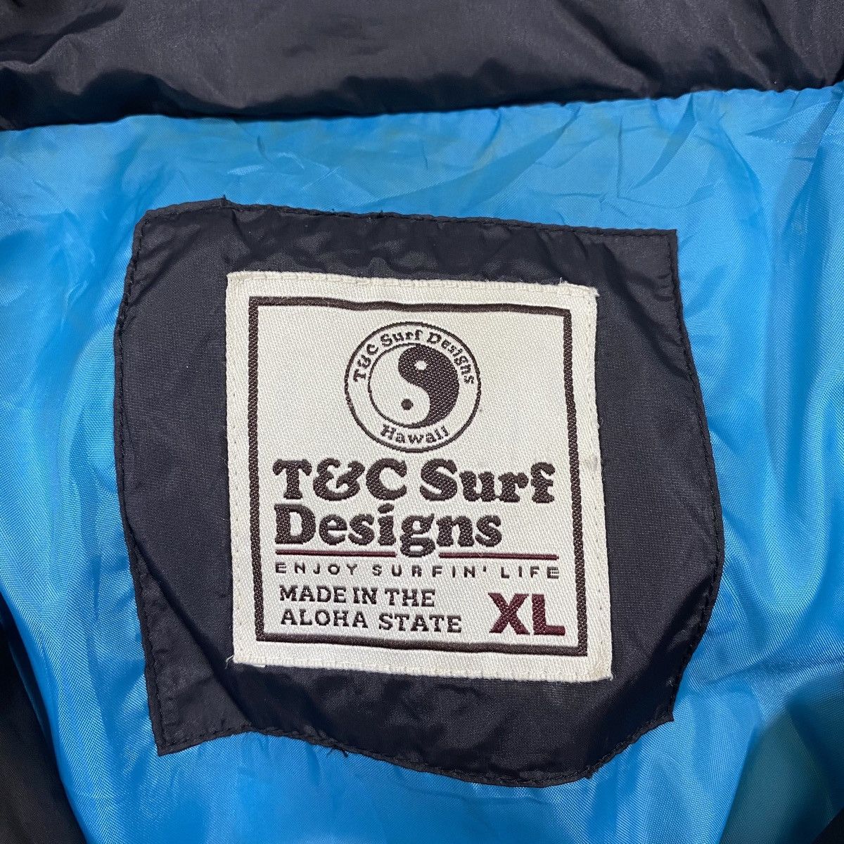Vintage Vintage TOWN & COUNTRY Surf Design Zipper Puffer Jacket Size US L / EU 52-54 / 3 - 8 Thumbnail