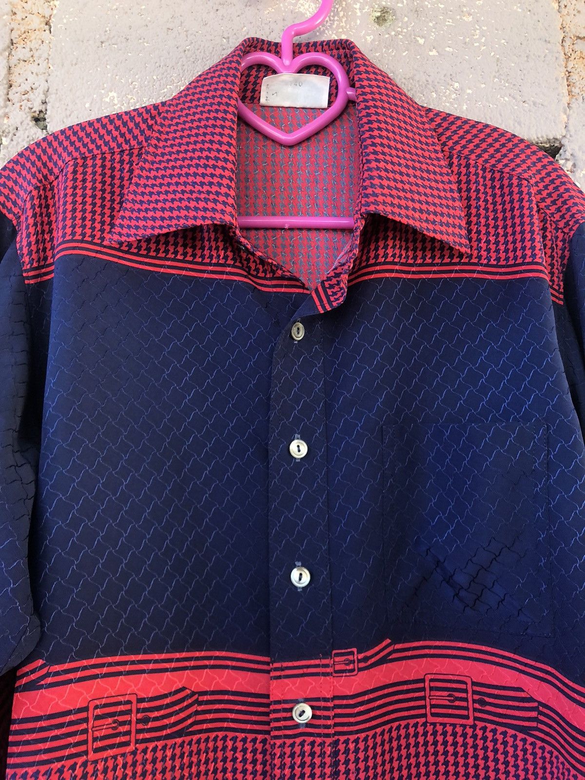 If Six Was Nine Rare Vintage Hardlion Rock Tokyo Silk Houndstooth Shirt Size US M / EU 48-50 / 2 - 2 Thumbnail