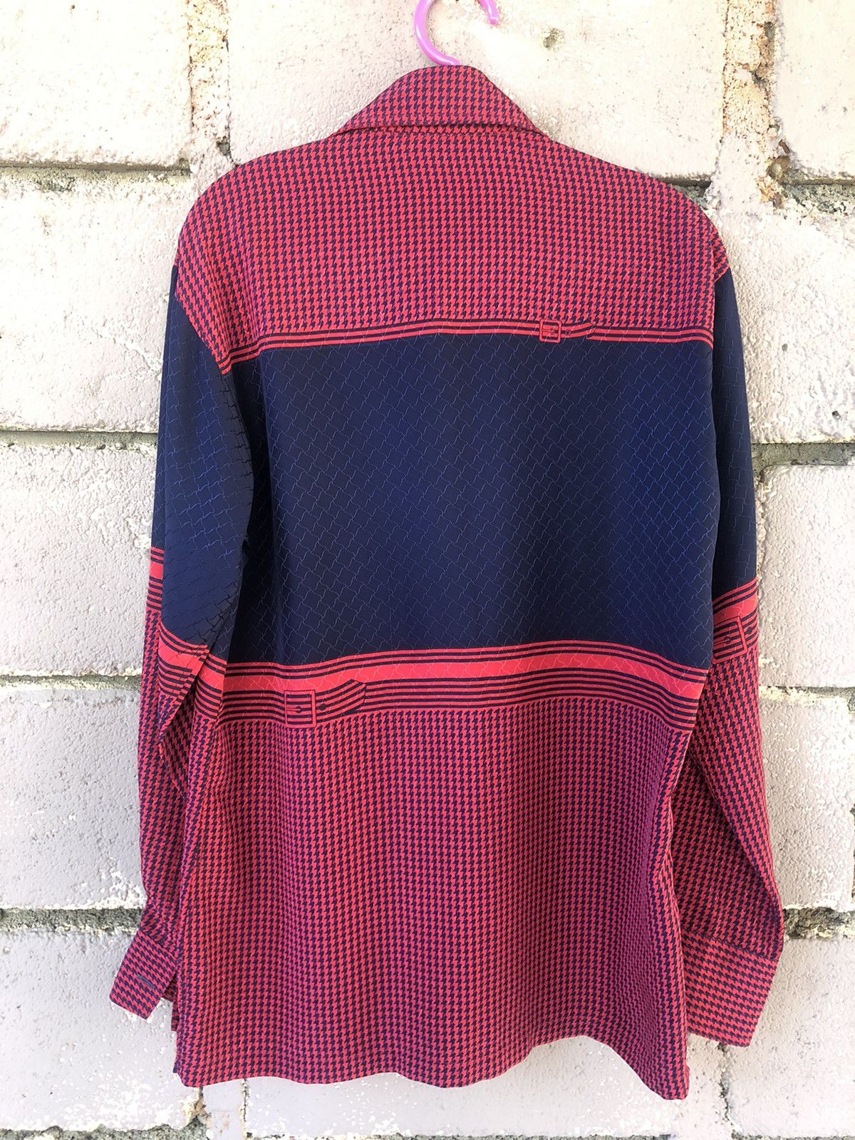 If Six Was Nine Rare Vintage Hardlion Rock Tokyo Silk Houndstooth Shirt Size US M / EU 48-50 / 2 - 4 Thumbnail