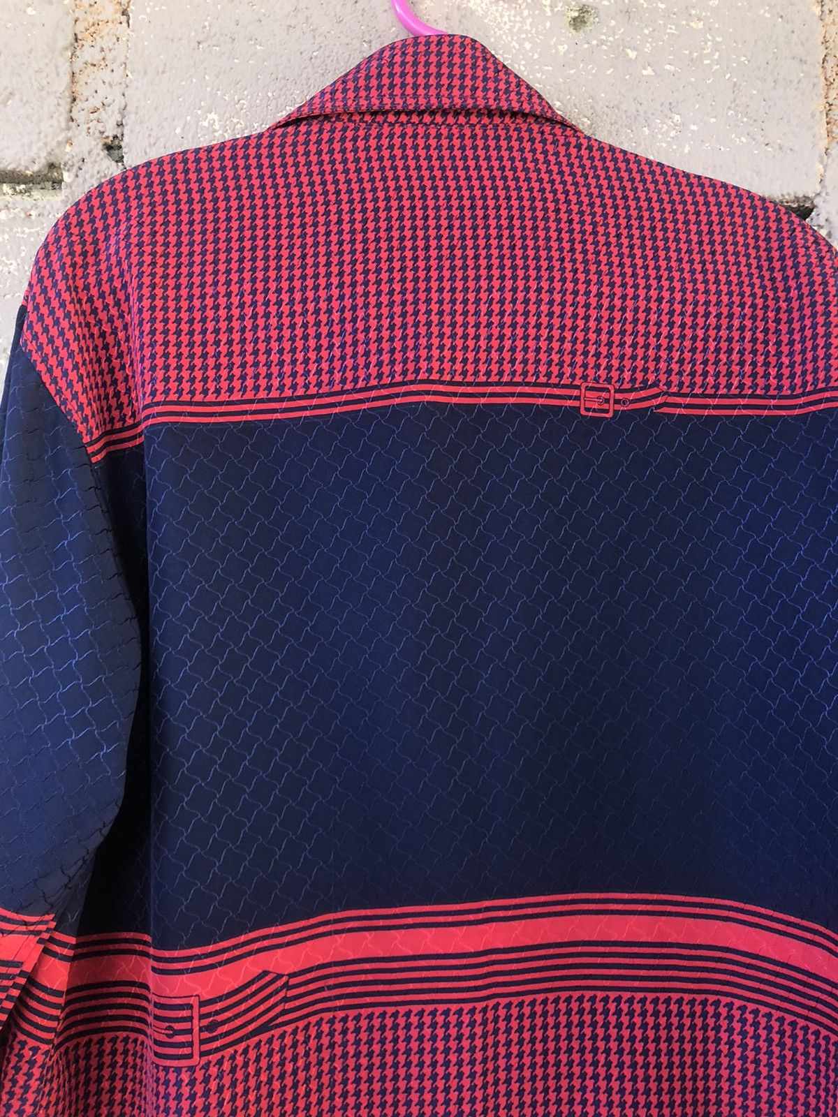 If Six Was Nine Rare Vintage Hardlion Rock Tokyo Silk Houndstooth Shirt Size US M / EU 48-50 / 2 - 5 Thumbnail