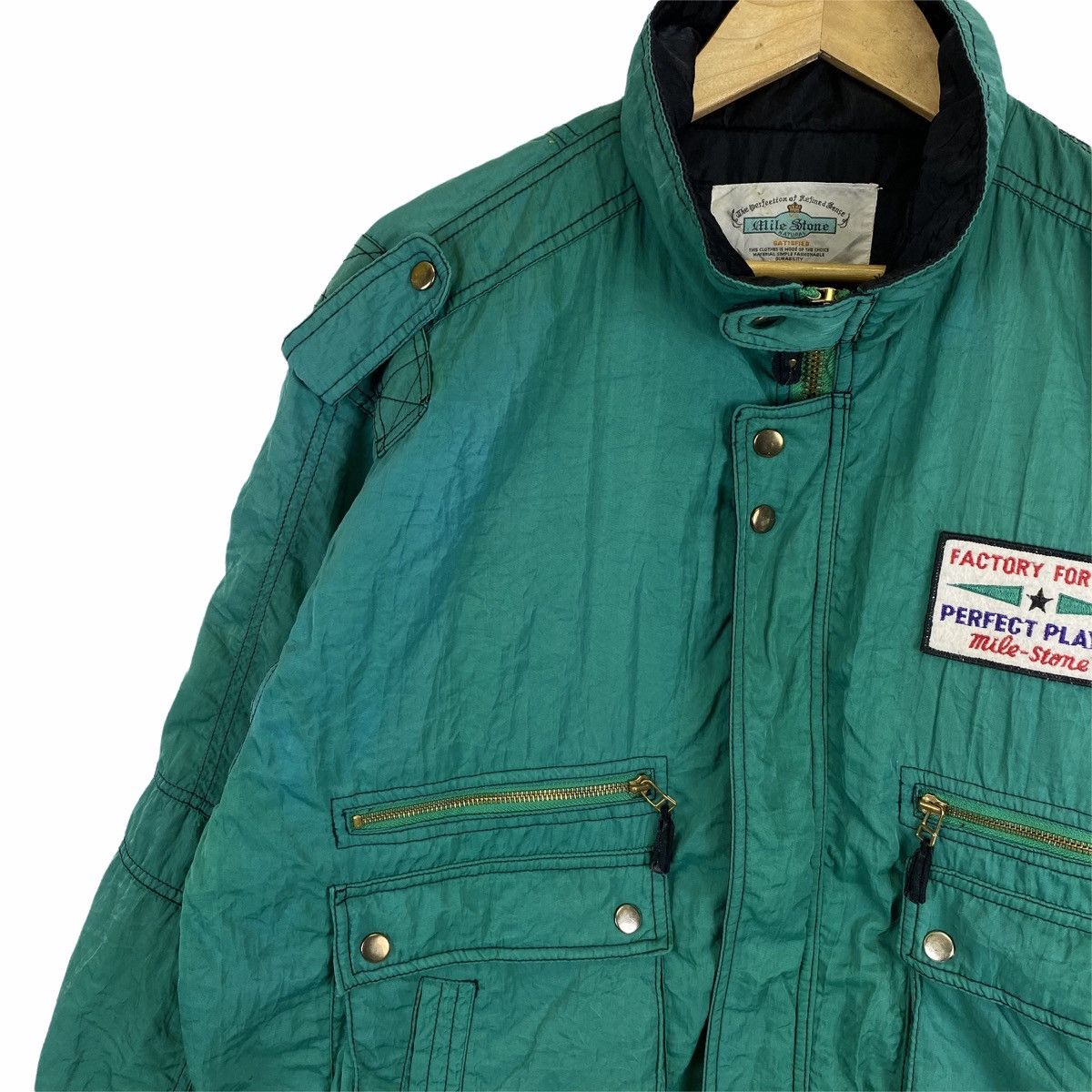 Sports Specialties × Vintage Vintage MILE STONE World Championship Patches Bomber Jacket Size US L / EU 52-54 / 3 - 7 Thumbnail