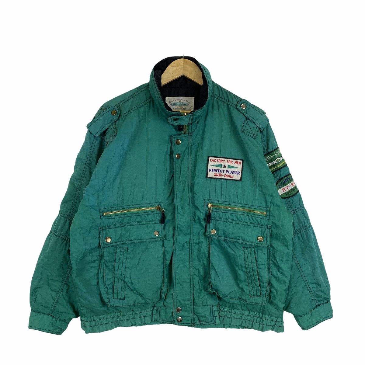 Sports Specialties × Vintage Vintage MILE STONE World Championship Patches Bomber Jacket Size US L / EU 52-54 / 3 - 1 Thumbnail
