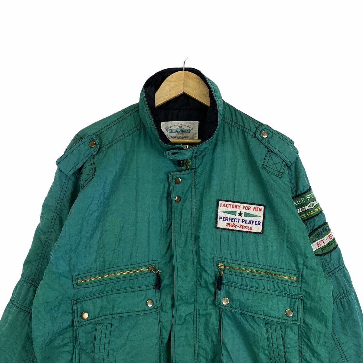 Sports Specialties × Vintage Vintage MILE STONE World Championship Patches Bomber Jacket Size US L / EU 52-54 / 3 - 5 Thumbnail
