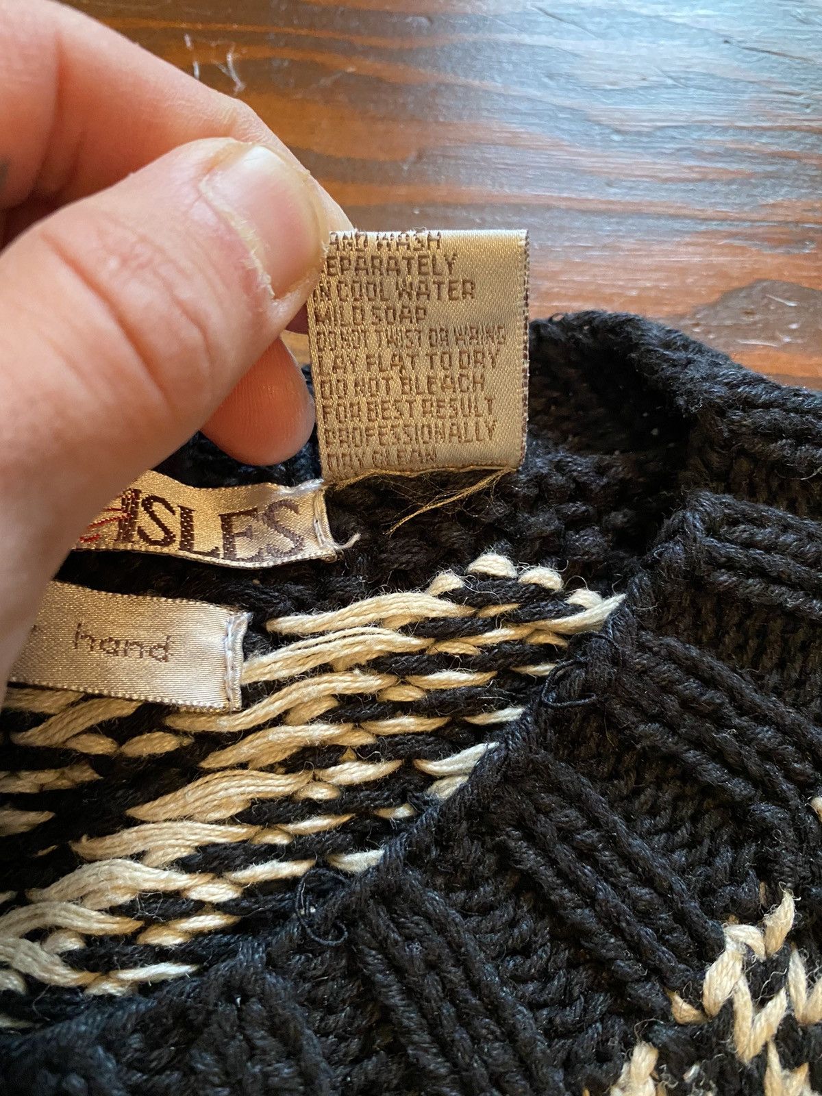 Northern Isles Vintage 80’s Northern Isles Black & White Cable Knit Sweater Size US XL / EU 56 / 4 - 3 Thumbnail