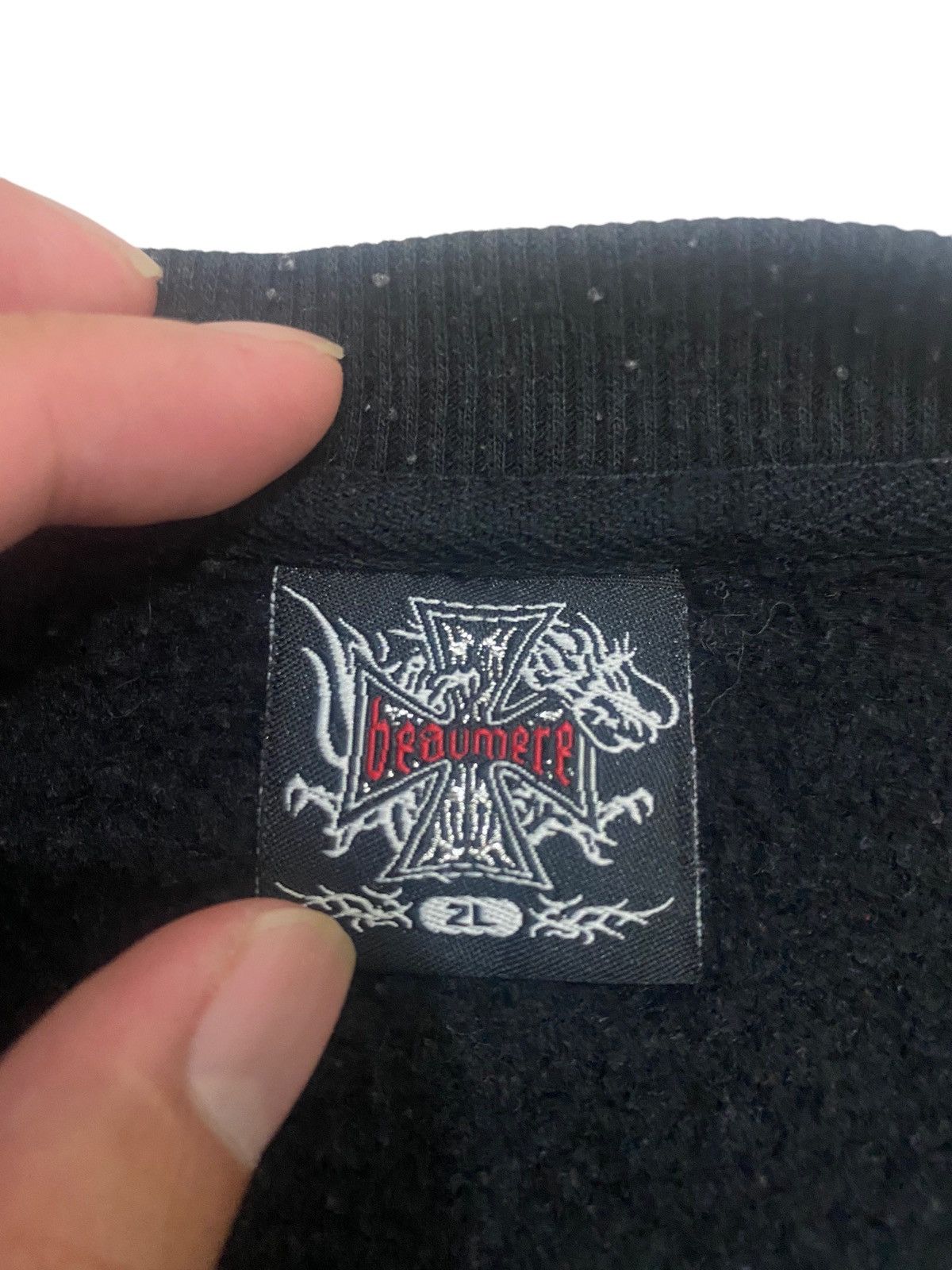 Dragonfly × Japanese Brand Japanese Beaumere Chrome Heart Cross Logo Sweatshirt Size US L / EU 52-54 / 3 - 6 Thumbnail