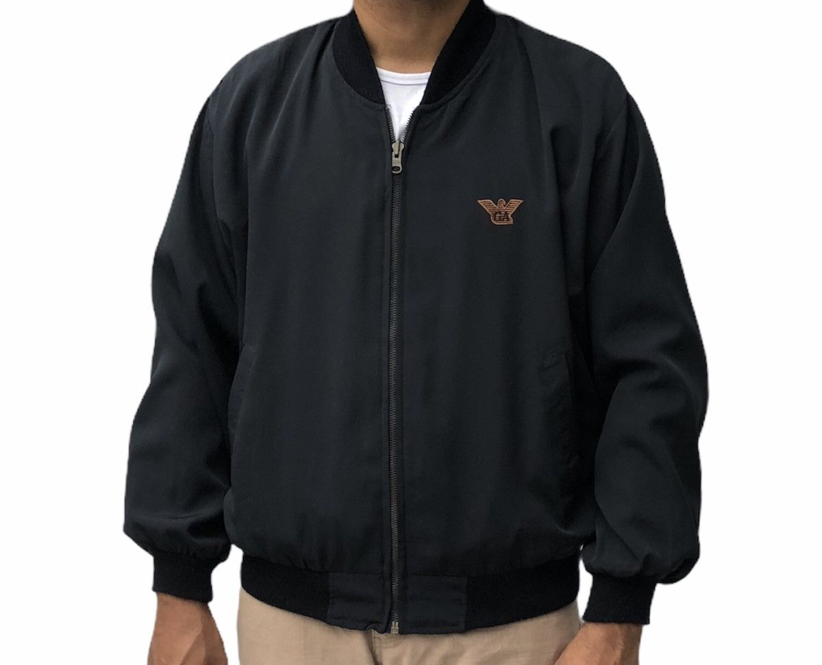 Giorgio Armani Vtg Giorgio Armani Embroidery Logo Reversible Bomber Jacket Size US L / EU 52-54 / 3 - 3 Thumbnail