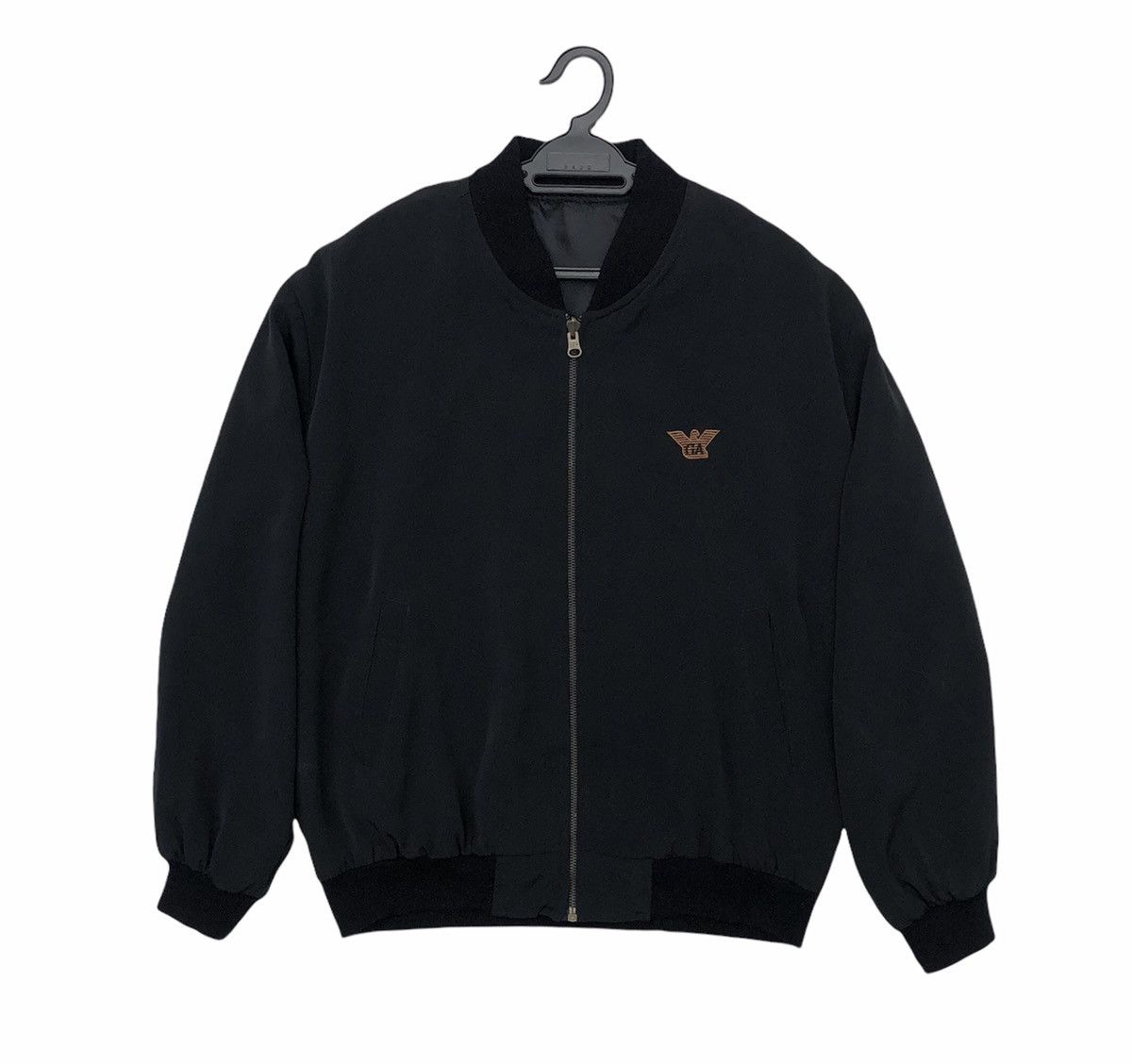 Giorgio Armani Vtg Giorgio Armani Embroidery Logo Reversible Bomber Jacket Size US L / EU 52-54 / 3 - 6 Thumbnail