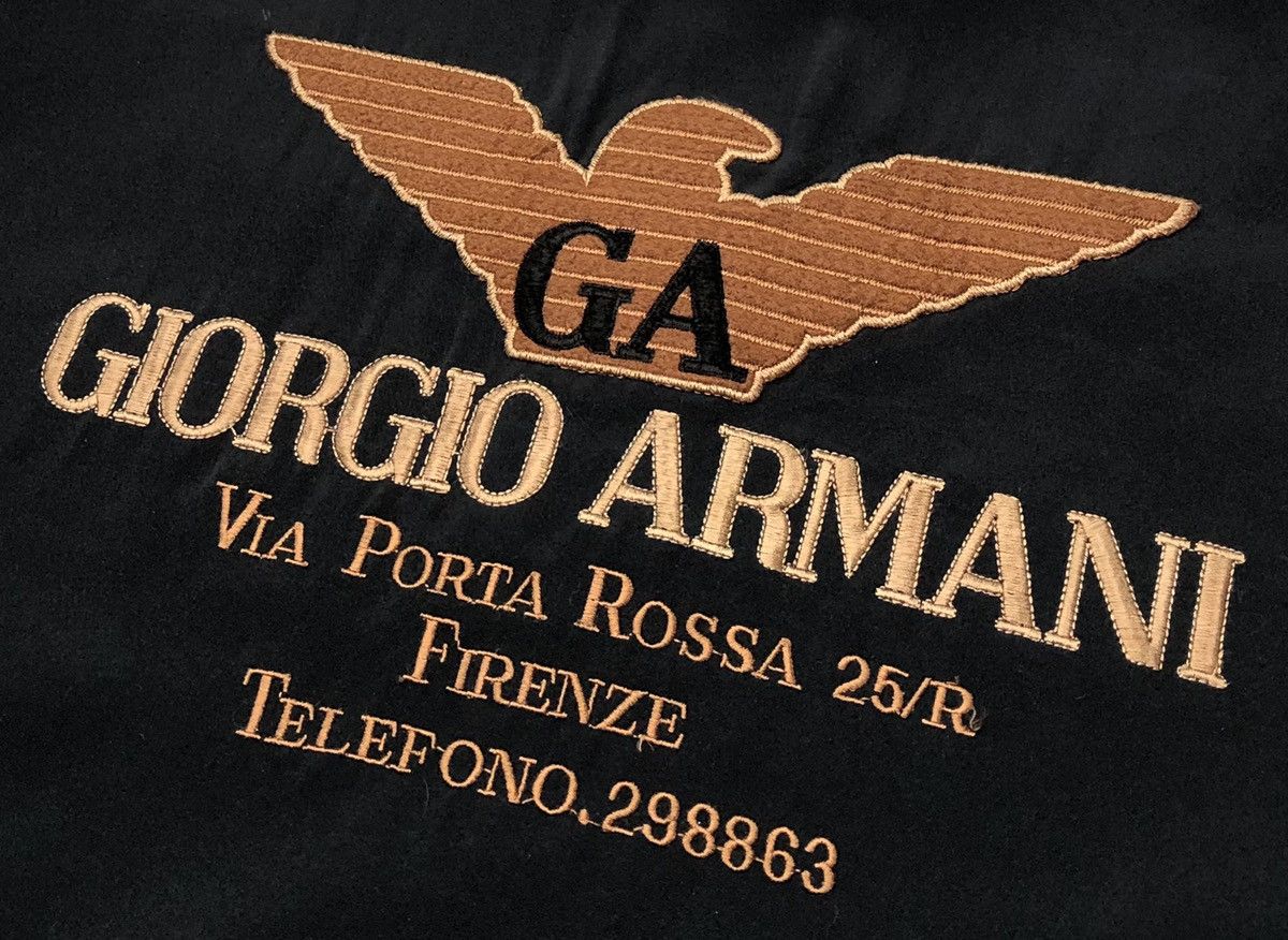 Giorgio Armani Vtg Giorgio Armani Embroidery Logo Reversible Bomber Jacket Size US L / EU 52-54 / 3 - 4 Thumbnail