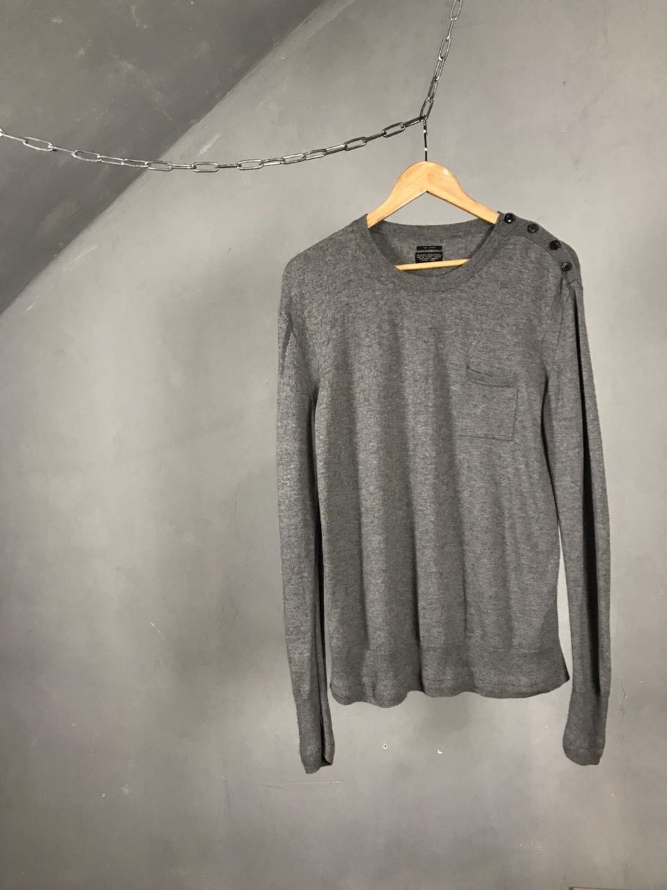 Allsaints Allsaints luxury streetwear wool gray sweater Size US L / EU 52-54 / 3 - 1 Thumbnail