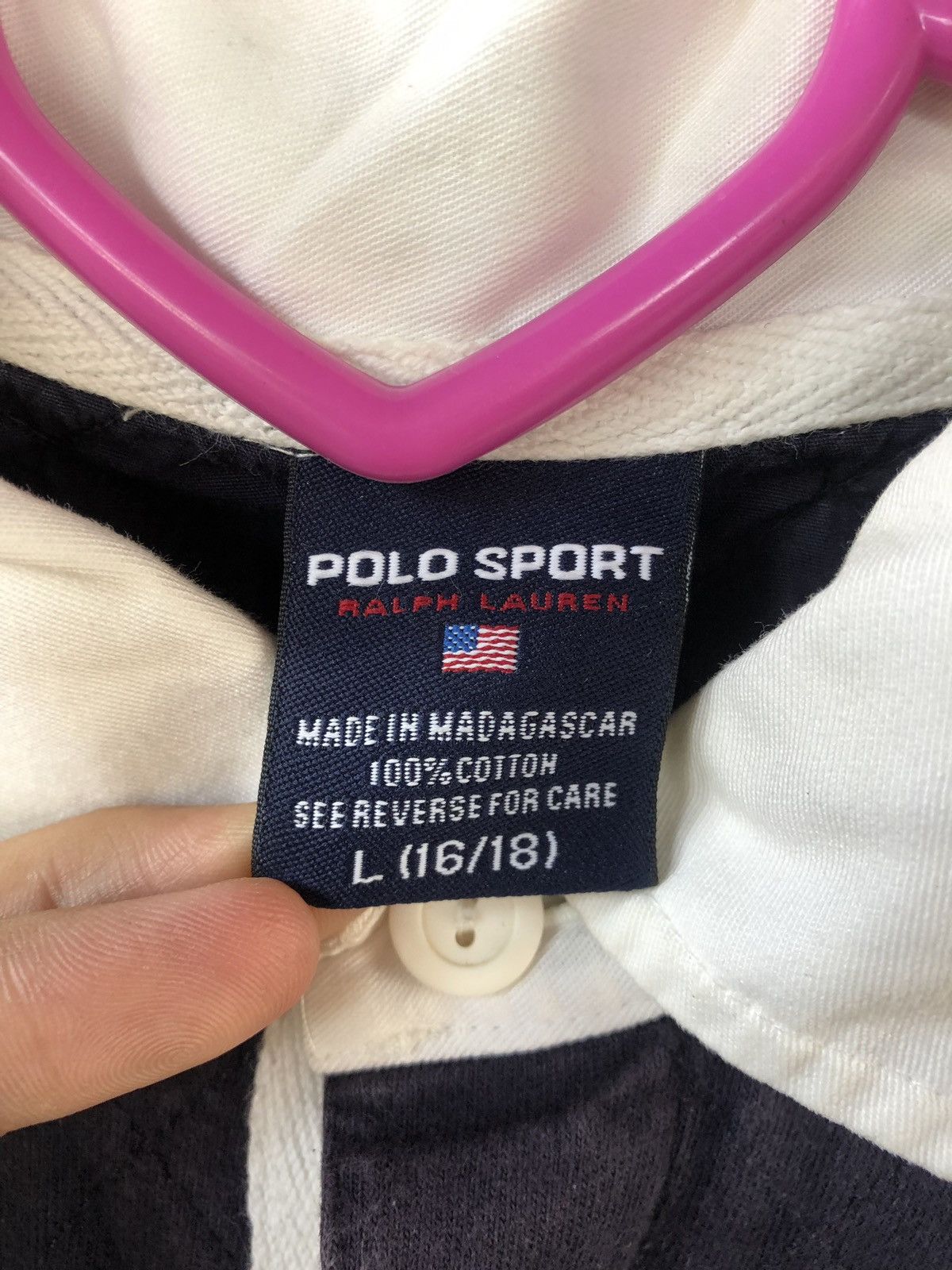 Polo Ralph Lauren Rare 90s Vintage Polo Sport Ralph Lauren Striped Polo Shirt Size US L / EU 52-54 / 3 - 3 Thumbnail
