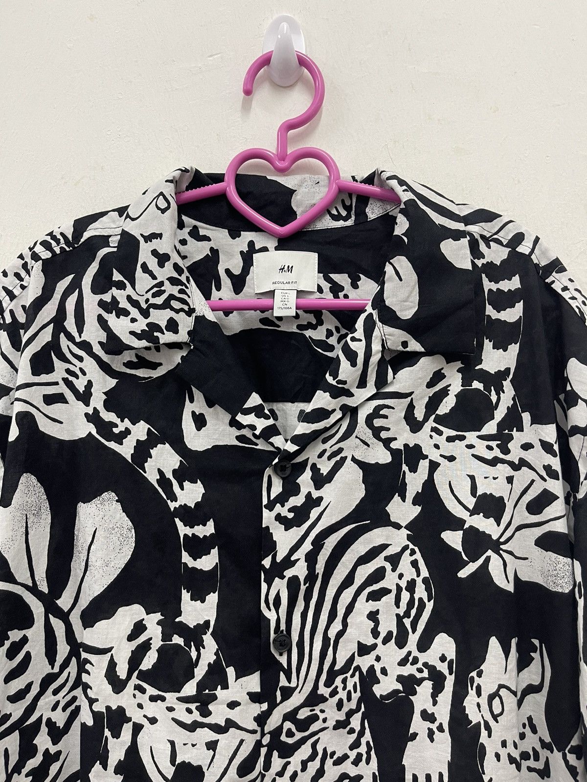 H&M Rare SUKAJAN Art Style Leopard x H&M Button Up Shirt Size US L / EU 52-54 / 3 - 2 Thumbnail
