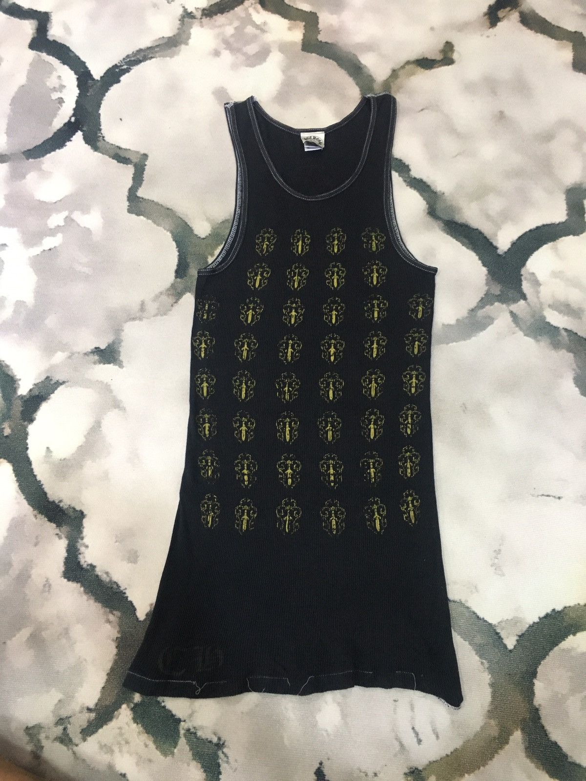 vintage chrome hearts tank top full printed