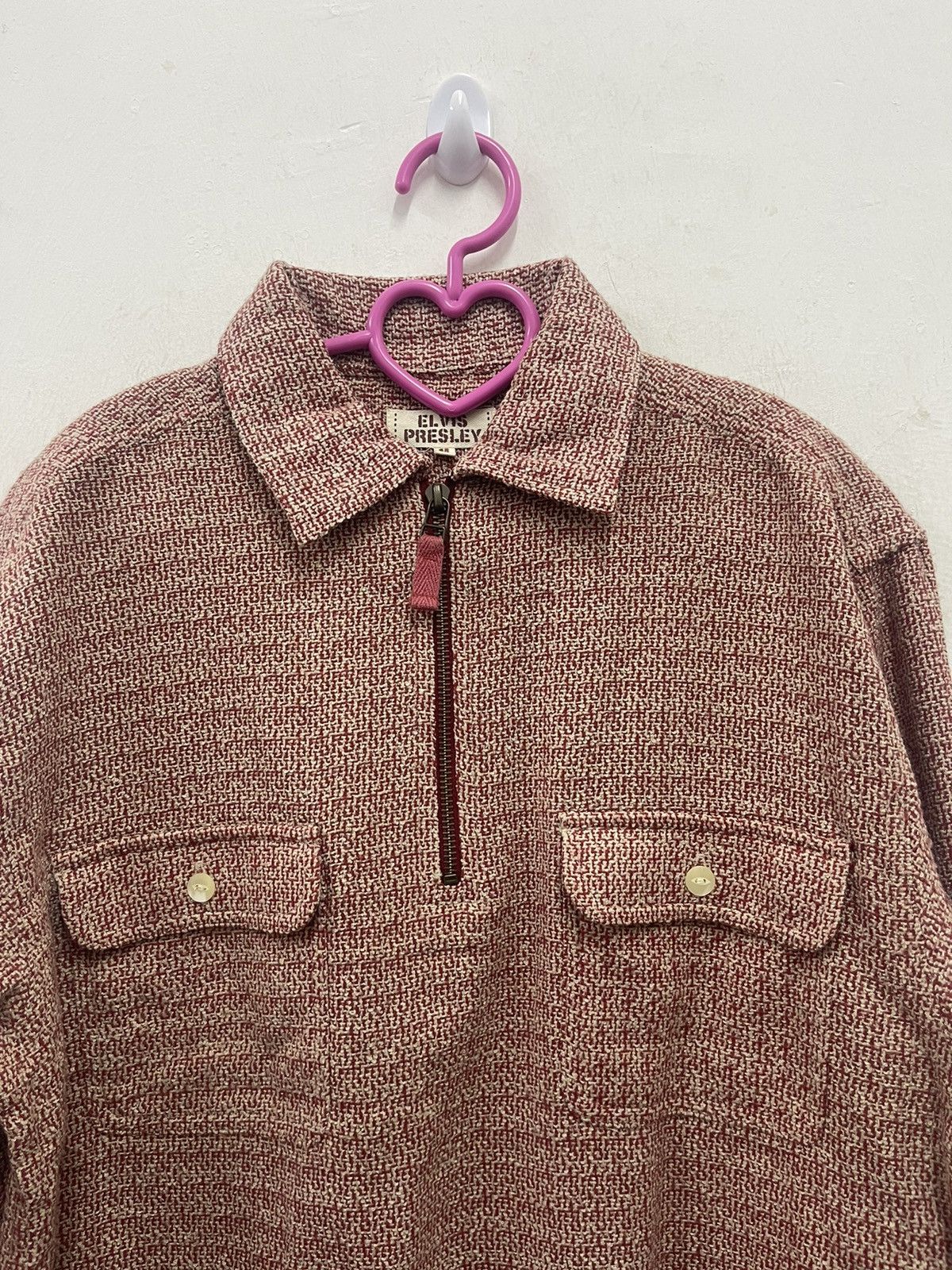 Flannel Rare Vintage ELVIS PRESLEY Half Zip Double Pocket Flannel Size US M / EU 48-50 / 2 - 3 Thumbnail