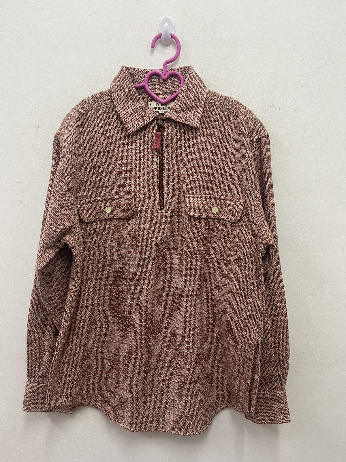 Flannel Rare Vintage ELVIS PRESLEY Half Zip Double Pocket Flannel Size US M / EU 48-50 / 2 - 1 Thumbnail