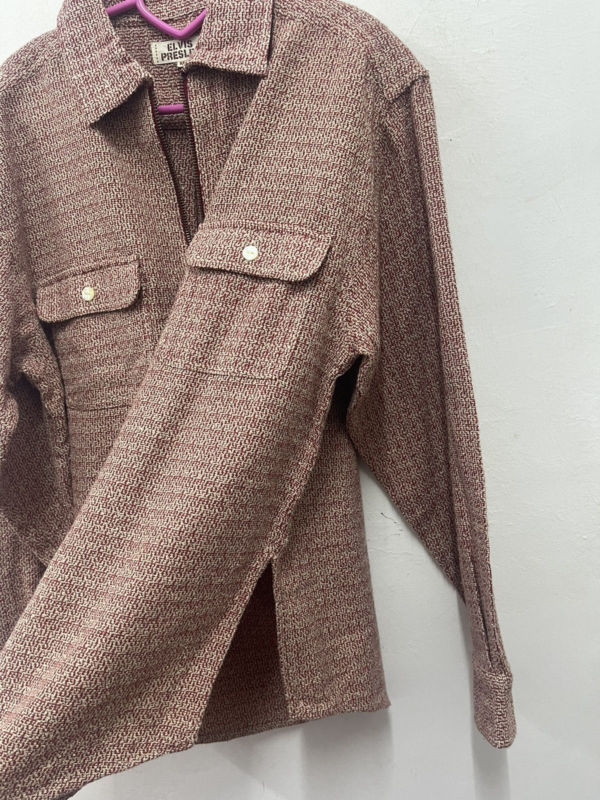 Flannel Rare Vintage ELVIS PRESLEY Half Zip Double Pocket Flannel Size US M / EU 48-50 / 2 - 2 Thumbnail