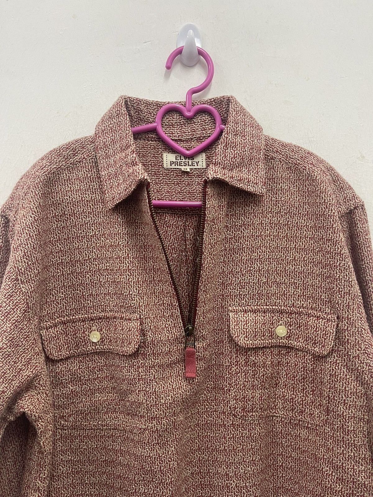 Flannel Rare Vintage ELVIS PRESLEY Half Zip Double Pocket Flannel Size US M / EU 48-50 / 2 - 4 Thumbnail