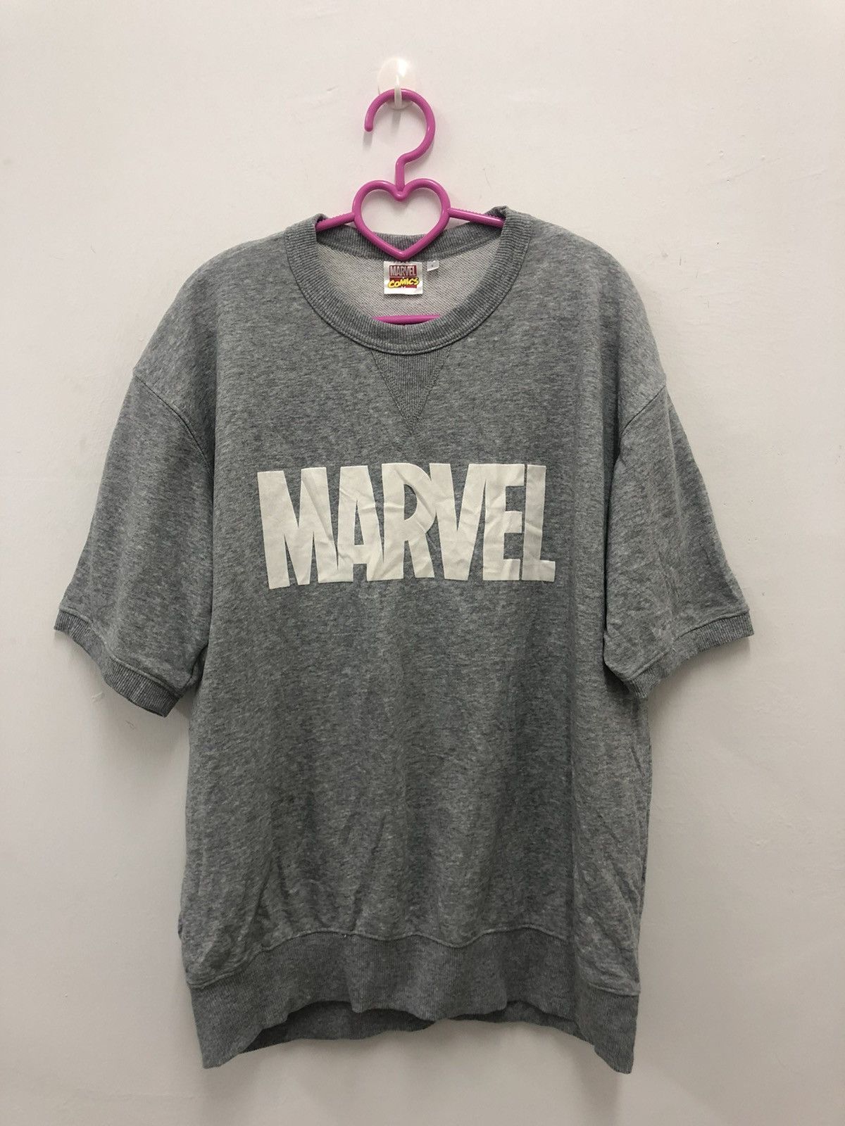 Marvel Comics Rare MARVEL Comics Spell Out Short Sleeve Sweatshirt Size US L / EU 52-54 / 3 - 1 Thumbnail
