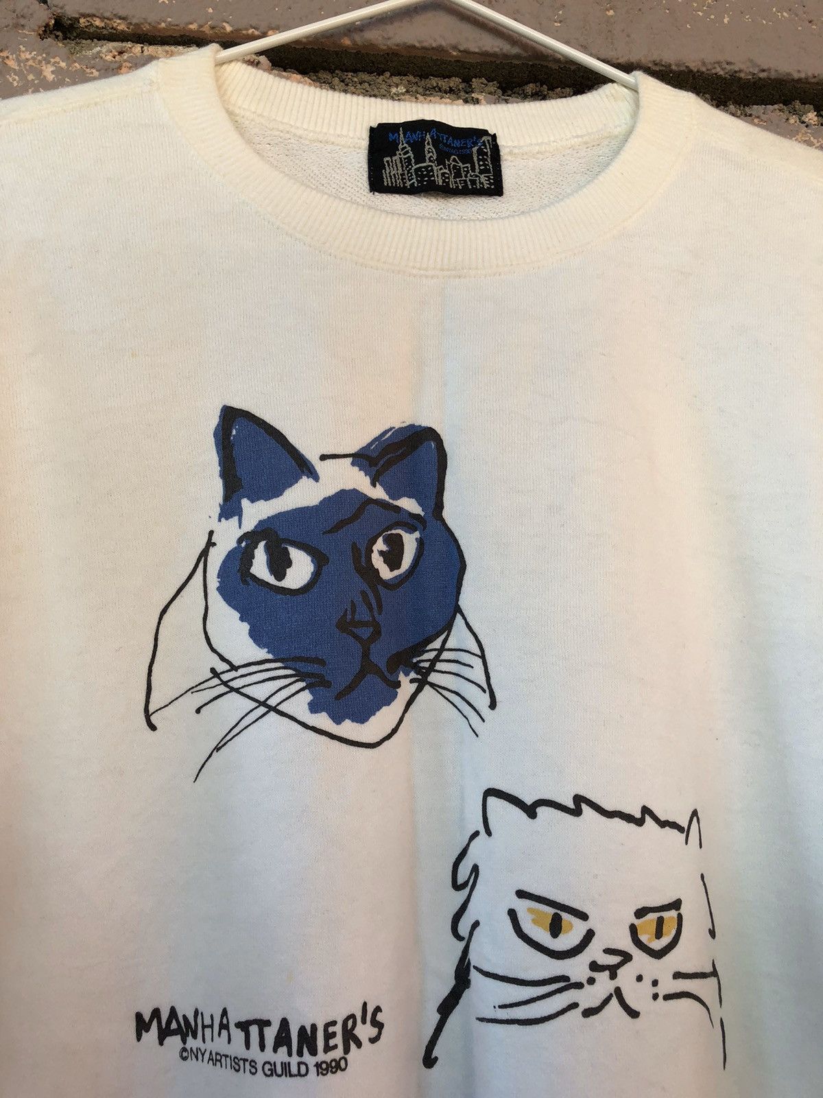 Japanese Brand Rare 90s Vintage Manhattaners Pop Art NY Artists Sweatshirt Size US M / EU 48-50 / 2 - 2 Thumbnail
