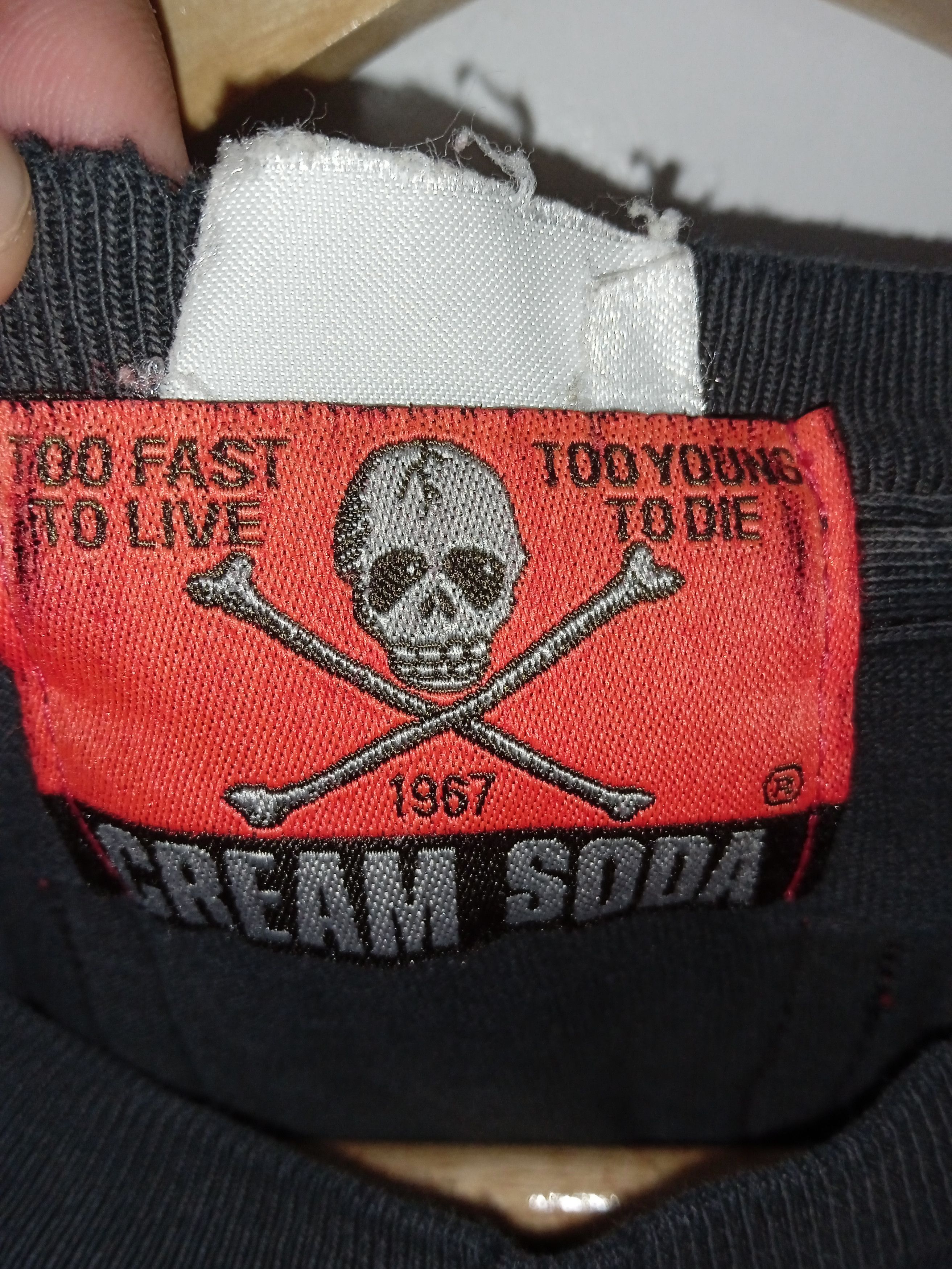 Band Tees × Vintage VINTAGE CREAM SODA SKULLS TEE VERY RARE Size US S / EU 44-46 / 1 - 6 Thumbnail