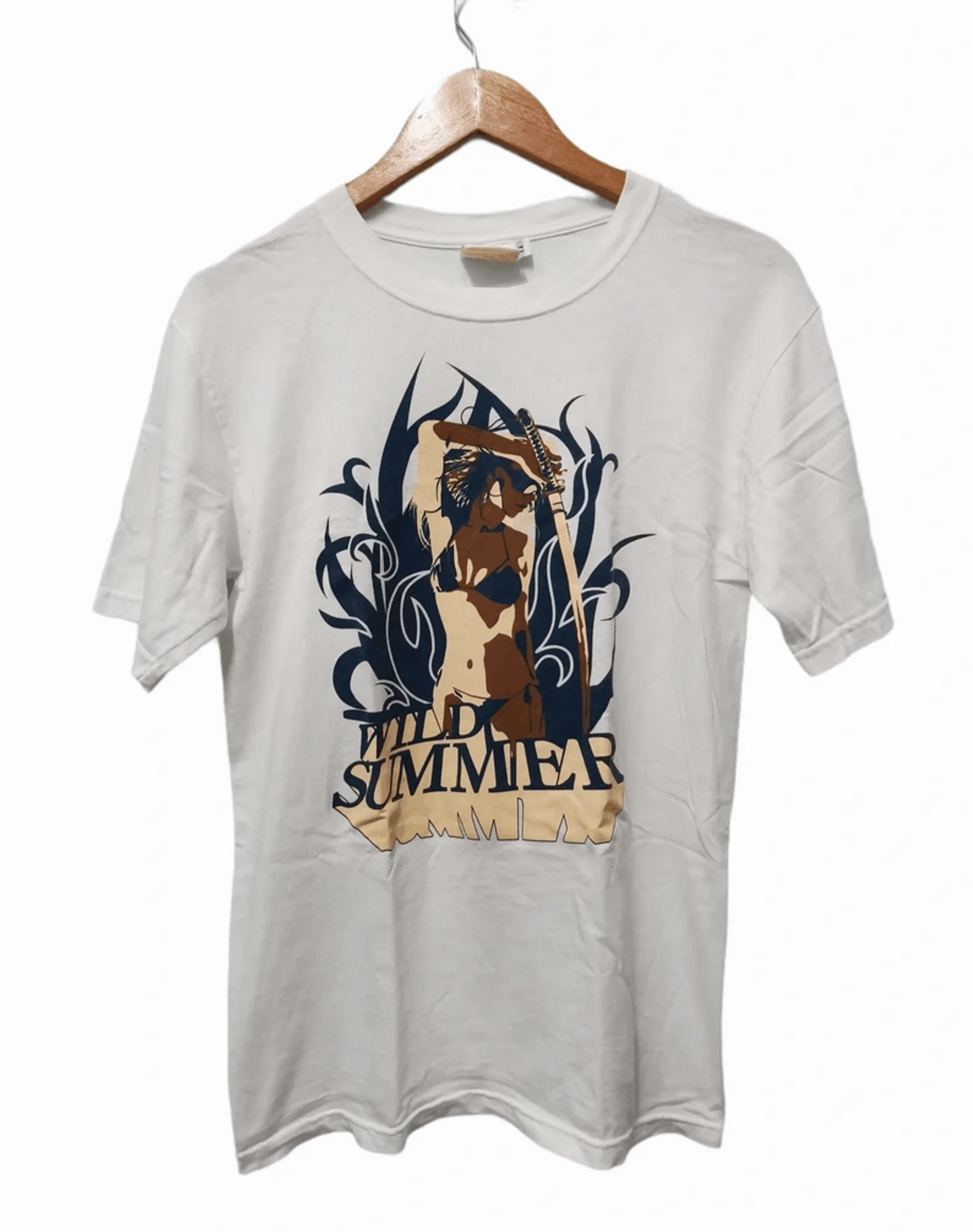 Anime Vintage Wild Summer Cartoons Anime Manga Tee Samurai Size US M / EU 48-50 / 2 - 2 Thumbnail