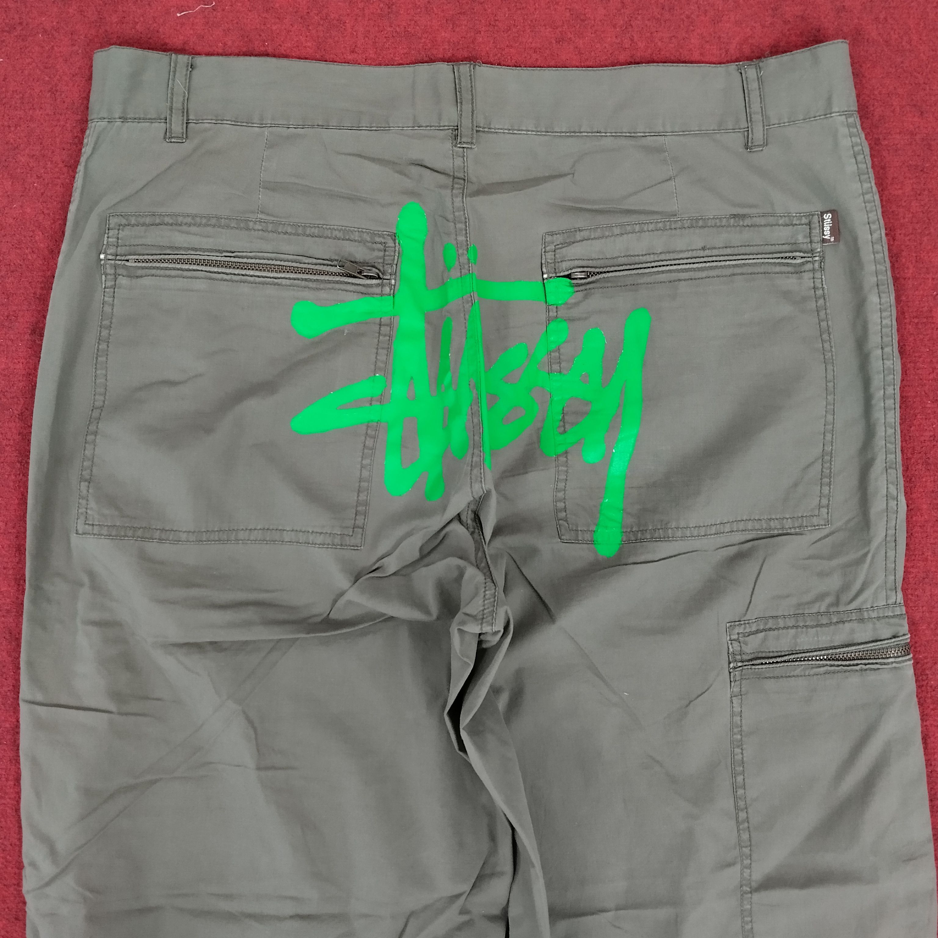 Stussy Stussy Streetwear Skateboard Custom Logo Style Pants Size US 35 - 2 Thumbnail