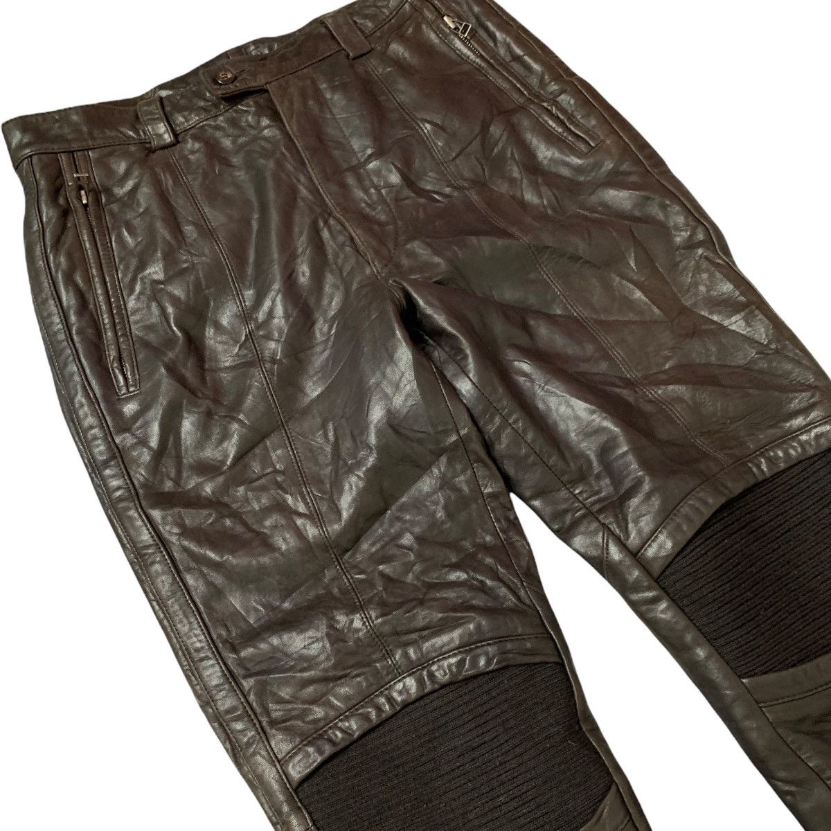 Issey Miyake 🔥Issey Miyake Men Sheep Leather Pants Size US 28 / EU 44 - 5 Thumbnail