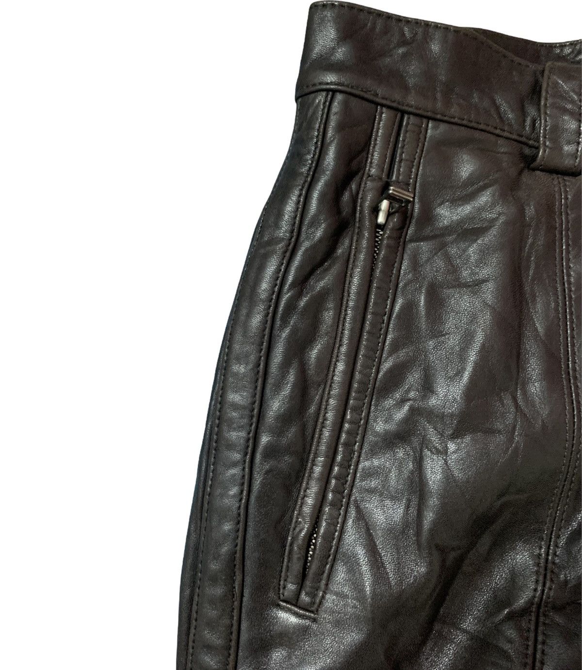 Issey Miyake 🔥Issey Miyake Men Sheep Leather Pants Size US 28 / EU 44 - 8 Thumbnail