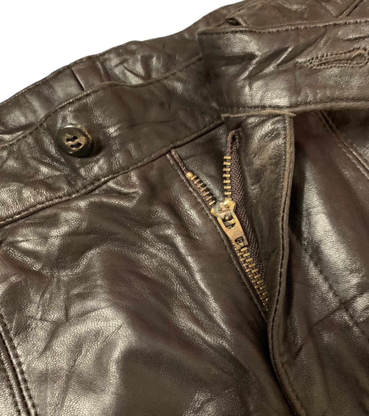 Issey Miyake 🔥Issey Miyake Men Sheep Leather Pants Size US 28 / EU 44 - 9 Thumbnail