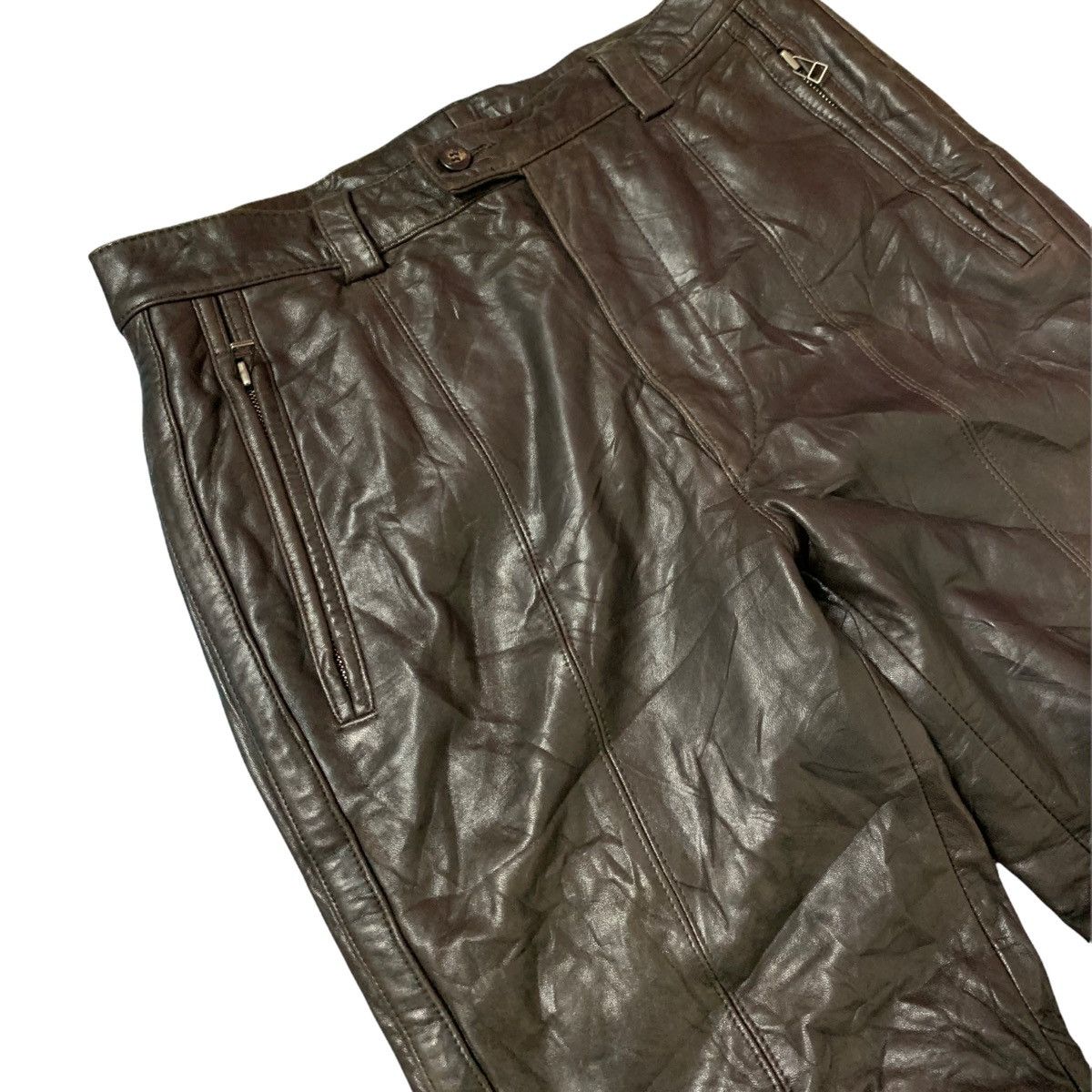 Issey Miyake 🔥Issey Miyake Men Sheep Leather Pants Size US 28 / EU 44 - 7 Thumbnail