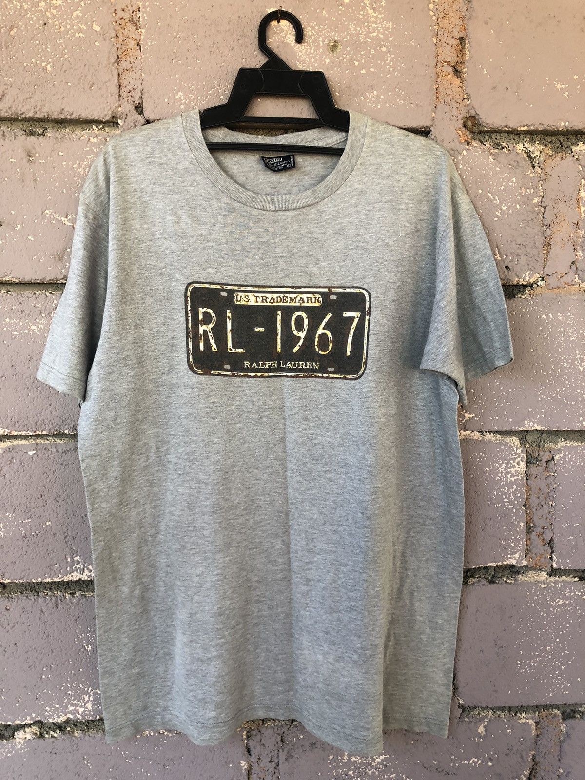 image of Lo Life x Polo Ralph Lauren 90's Vintage Polo Ralph Laurent 1967 Spell Out Shirt in Grey (Size Larg