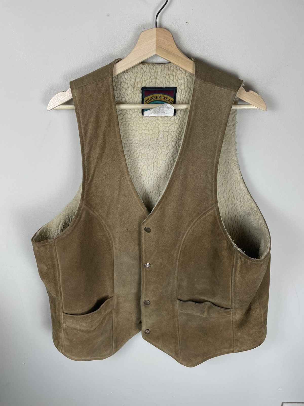 Vintage Vintage 1980s Pioneer Wear Sherpa Vest Size US L / EU 52-54 / 3 - 1 Thumbnail
