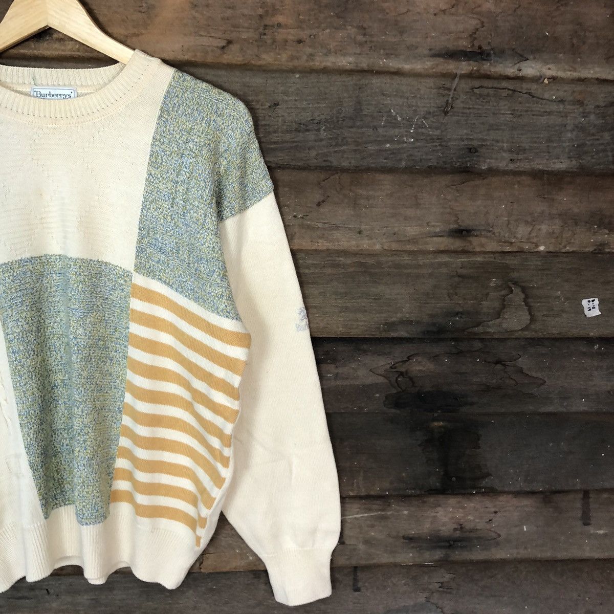 Burberry DL Burberry's vintage Cream Knitwear sweatshirt #5516 Size US M / EU 48-50 / 2 - 5 Thumbnail