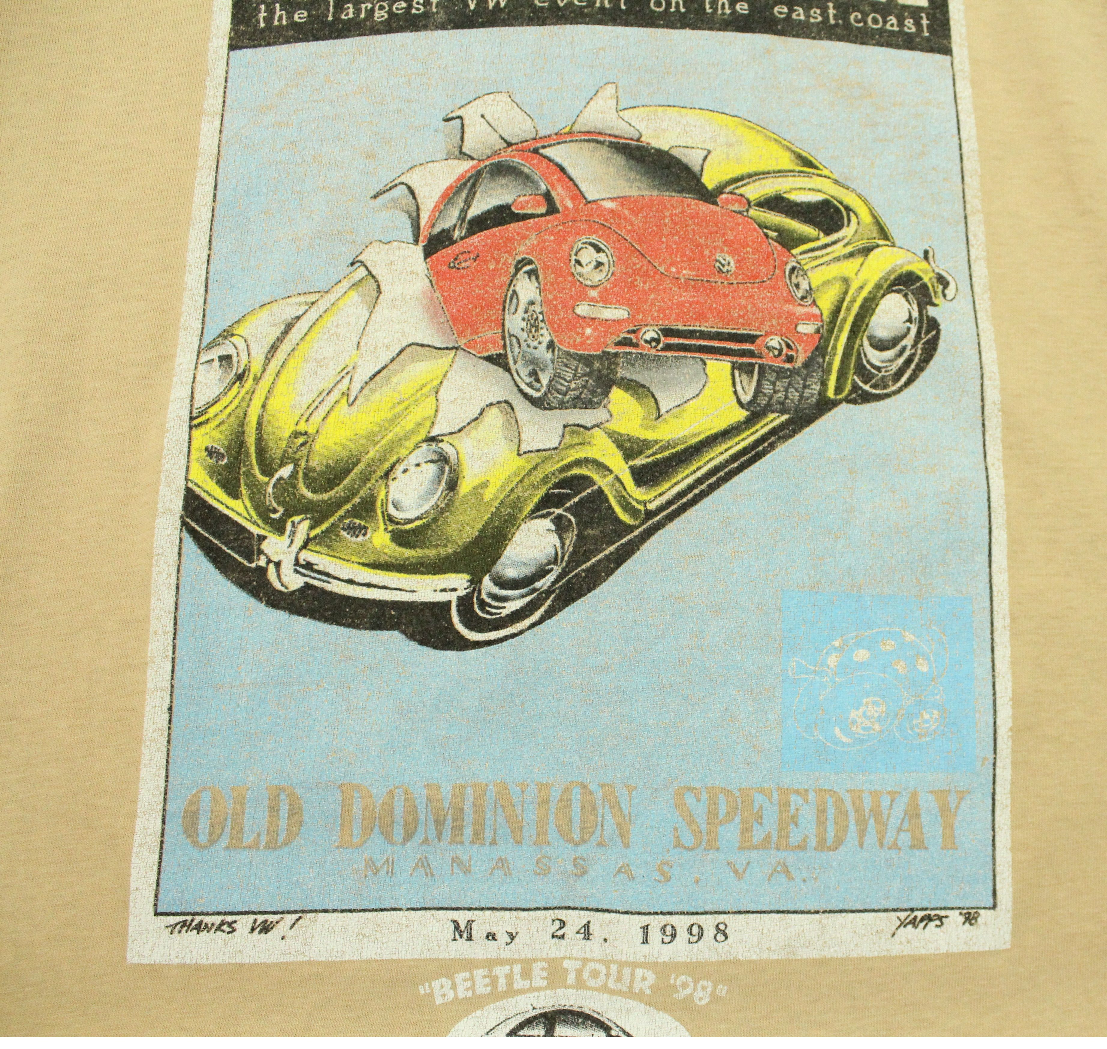 Hanes Distressed Thrashed Faded Vintage 90s VOLKSWAGON T Shirt Size US L / EU 52-54 / 3 - 2 Thumbnail