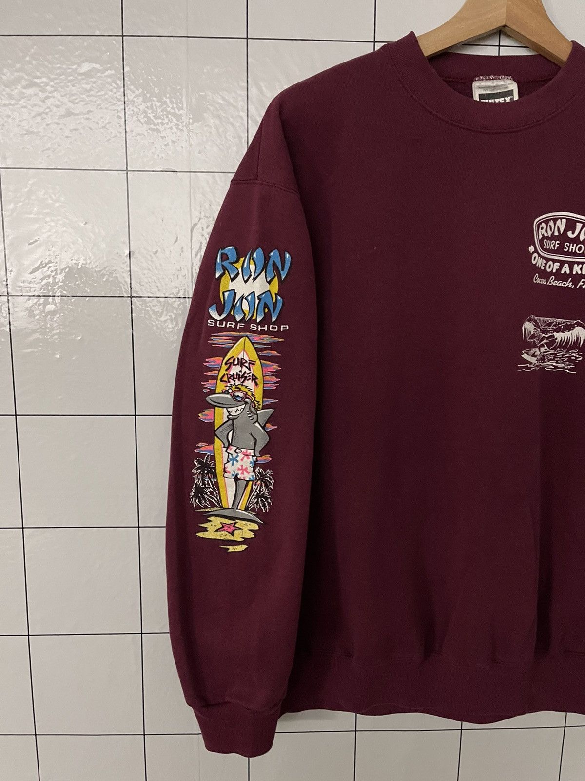 Ron Jon Surf Shop × Vintage Vintage Ron Jon Surf Surfing Beach Art Logo Sweatshirt Size US M / EU 48-50 / 2 - 4 Thumbnail