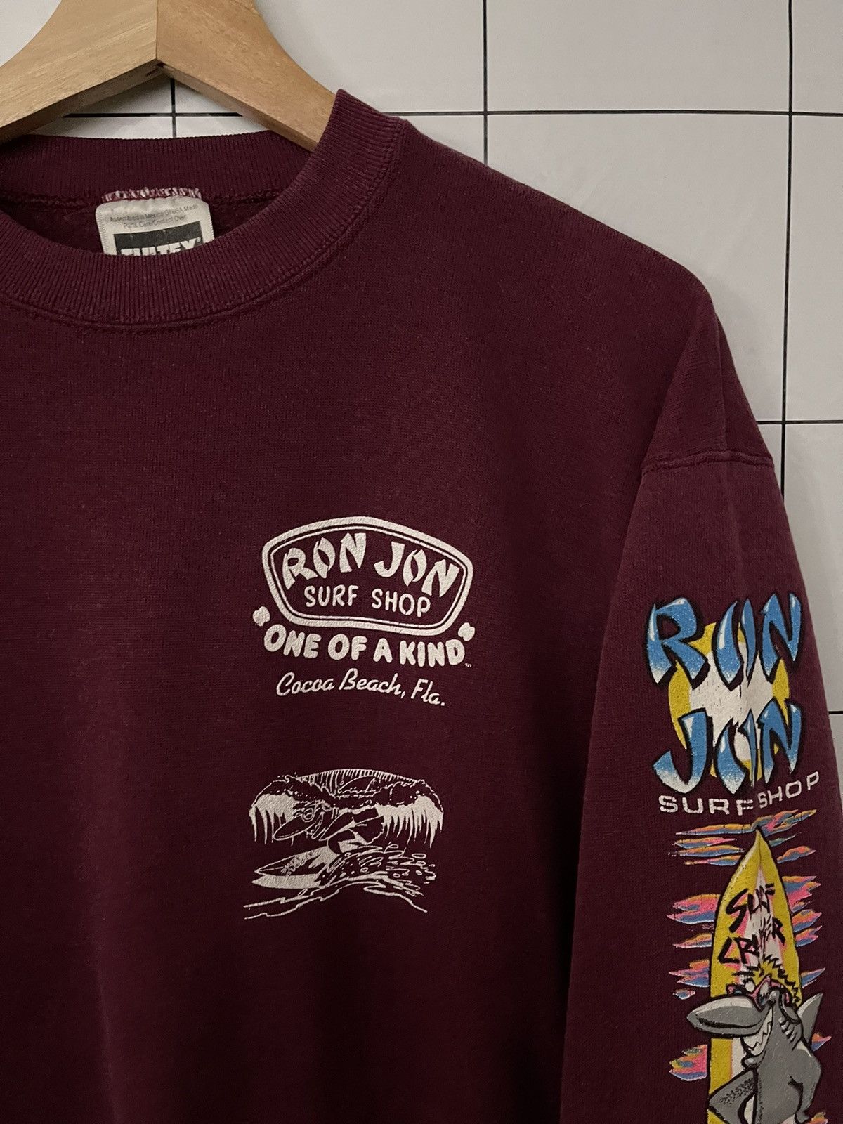 Ron Jon Surf Shop × Vintage Vintage Ron Jon Surf Surfing Beach Art Logo Sweatshirt Size US M / EU 48-50 / 2 - 6 Thumbnail