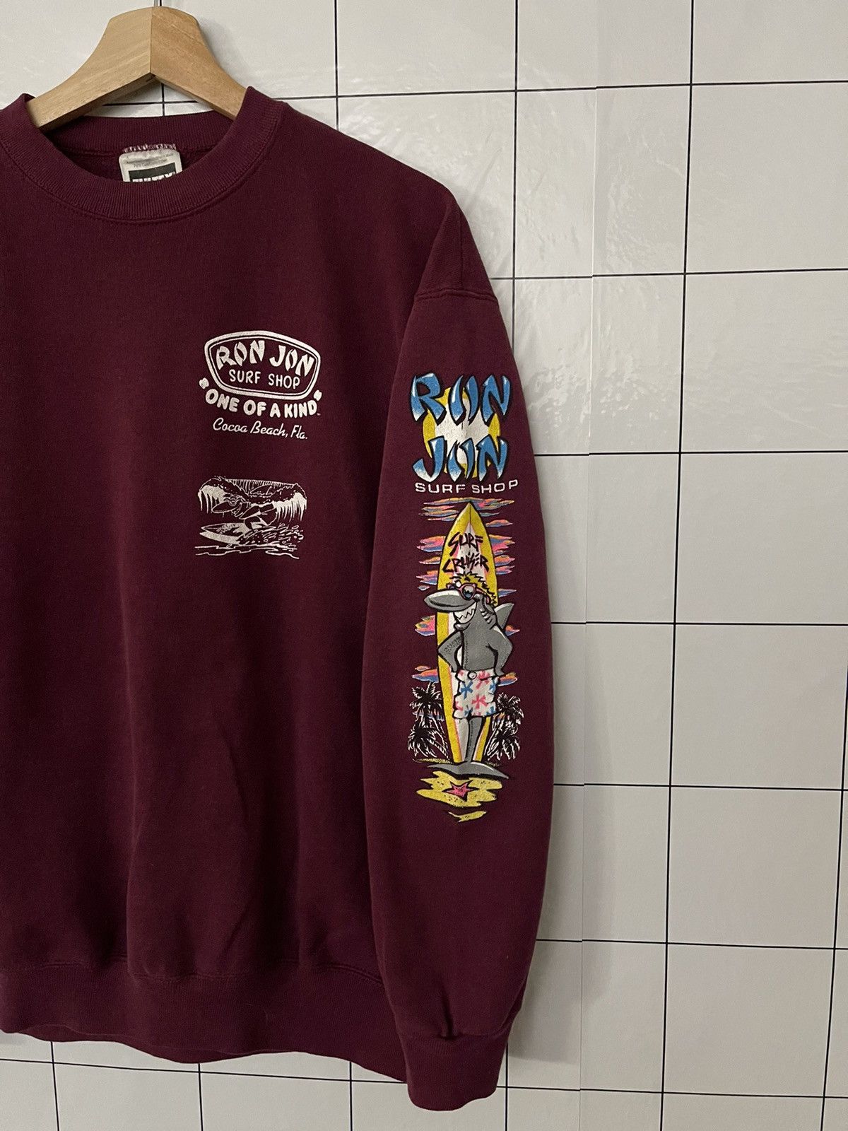 Ron Jon Surf Shop × Vintage Vintage Ron Jon Surf Surfing Beach Art Logo Sweatshirt Size US M / EU 48-50 / 2 - 5 Thumbnail