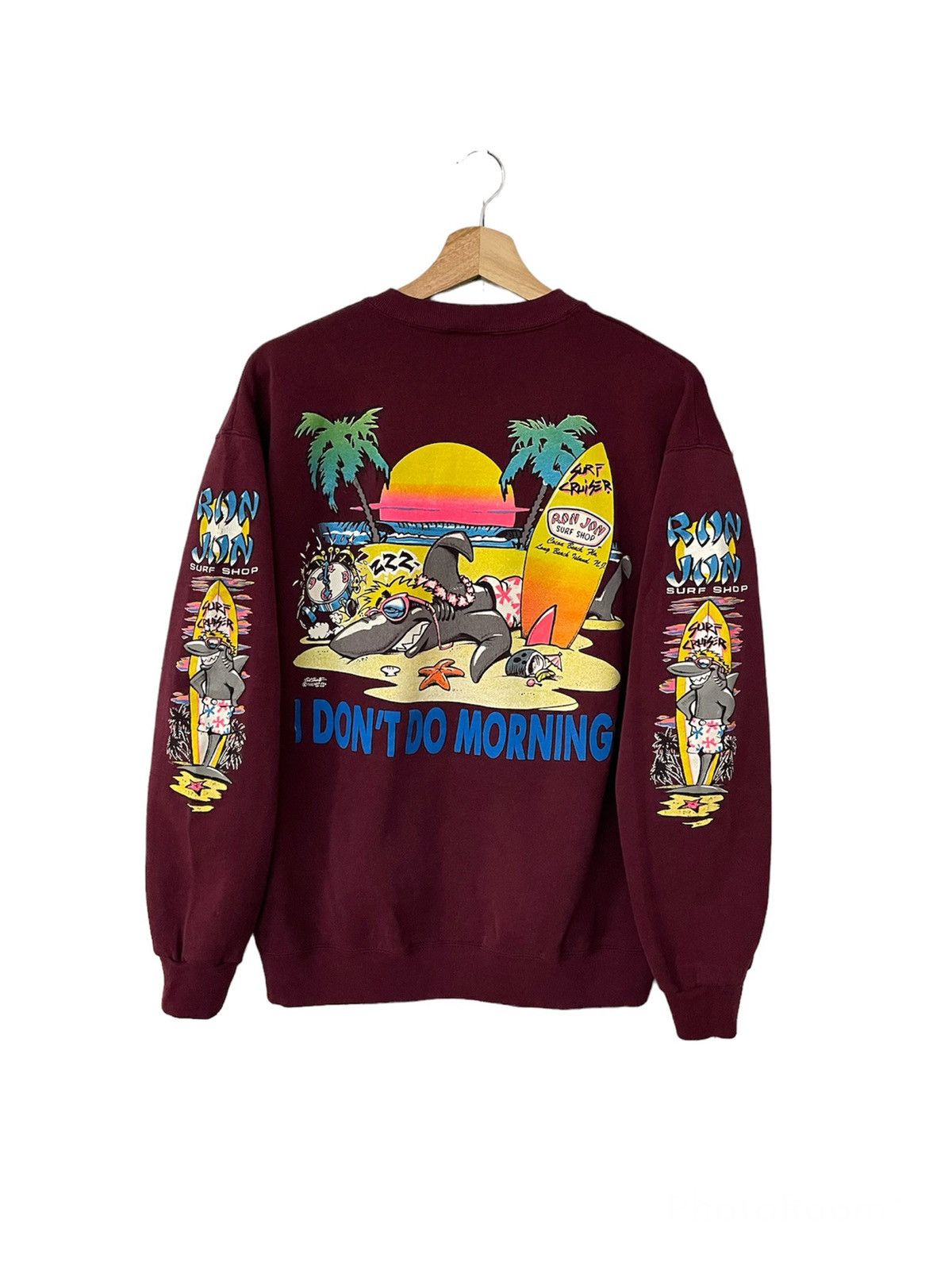 Ron Jon Surf Shop × Vintage Vintage Ron Jon Surf Surfing Beach Art Logo Sweatshirt Size US M / EU 48-50 / 2 - 1 Thumbnail