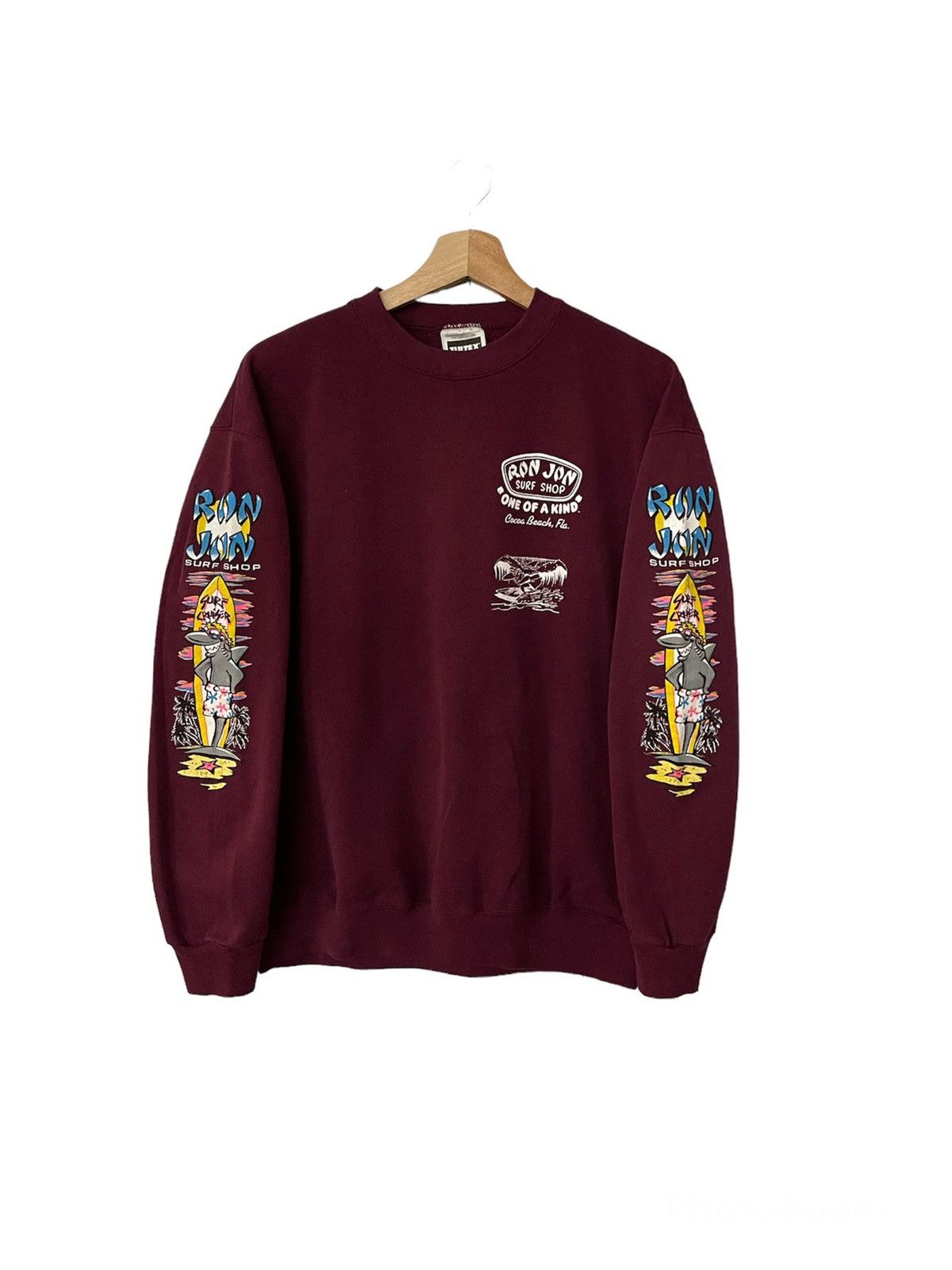 Ron Jon Surf Shop × Vintage Vintage Ron Jon Surf Surfing Beach Art Logo Sweatshirt Size US M / EU 48-50 / 2 - 3 Thumbnail